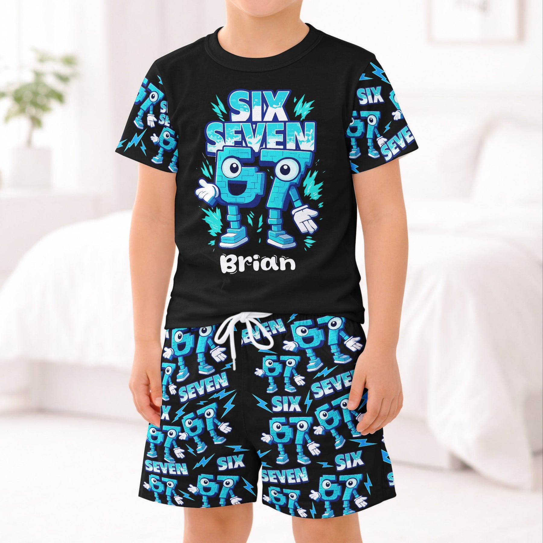 Brainrot Six Seven Kid Gaming - Personalized Kids Clothing Set