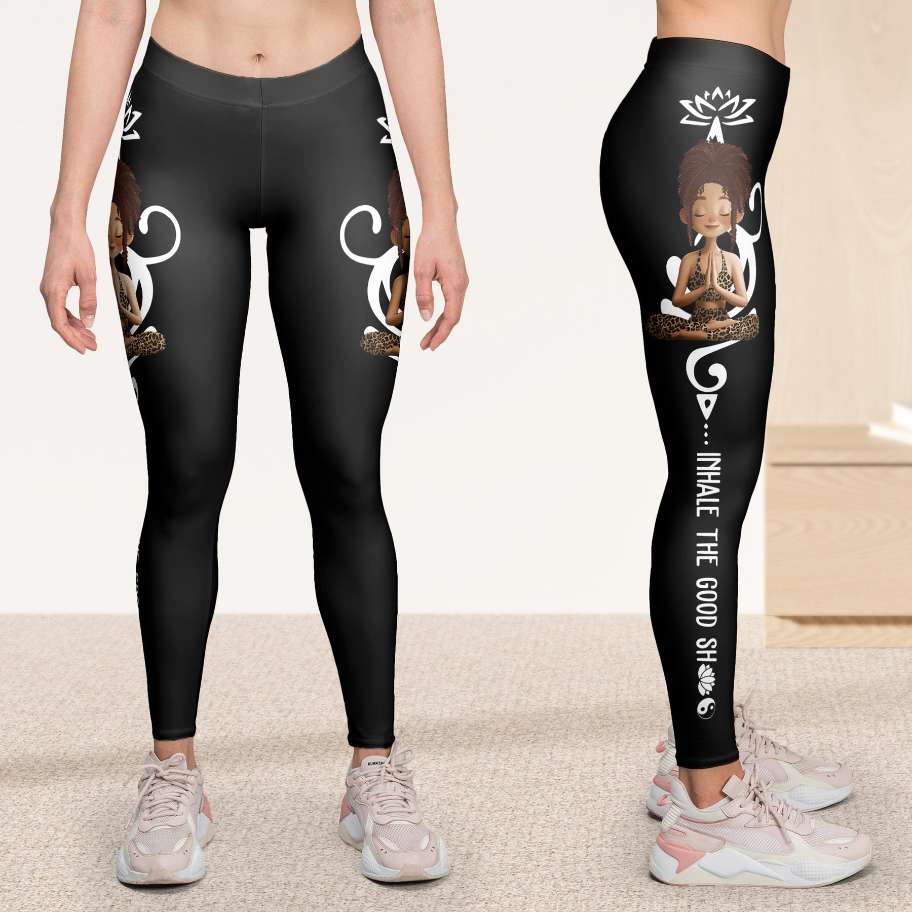 Breath Yoga Lovers Inhale The Good Sh*T Exhale The Bad Sh*T - Personalized Leggings