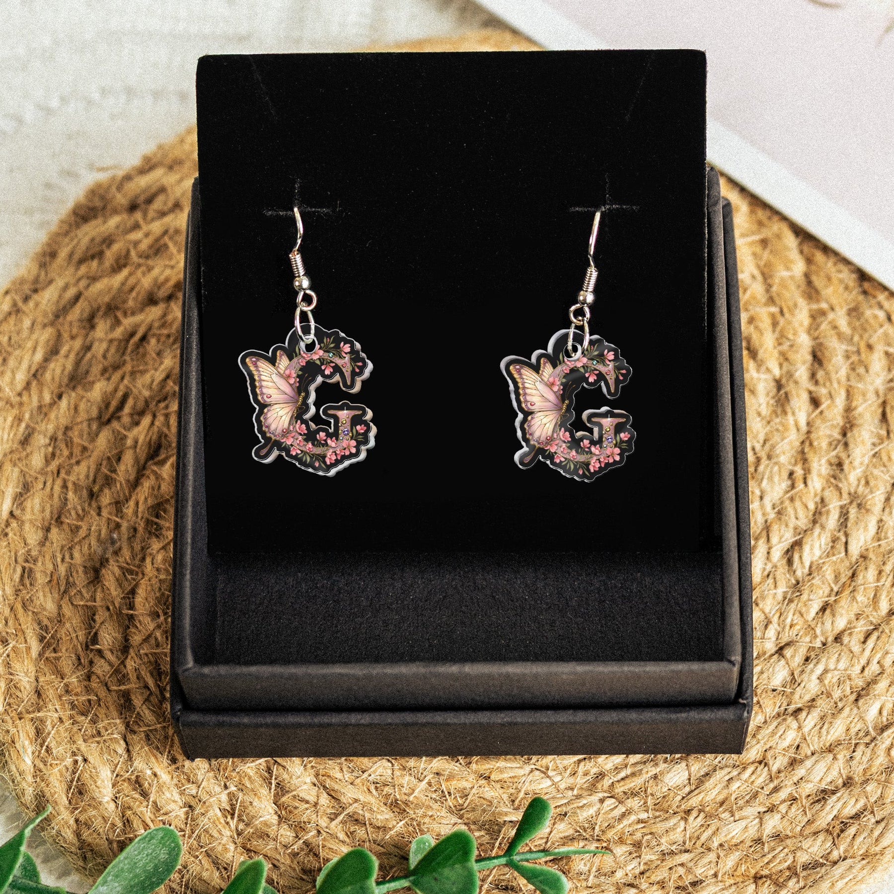 Butterfly Monograms - Personalized Acrylic Earrings