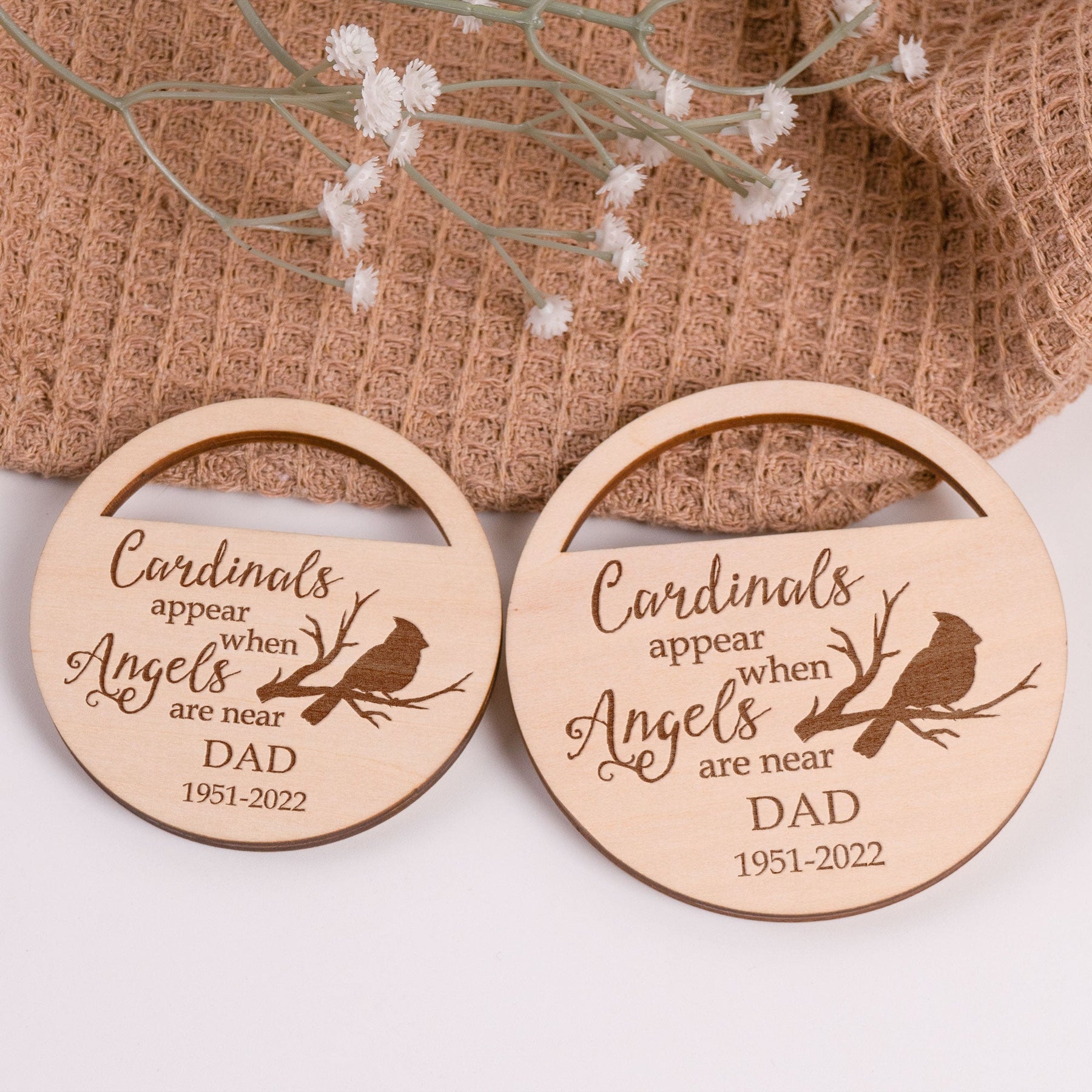 Cardinals Appear When Angels Are Near - Personalized Vase Topper