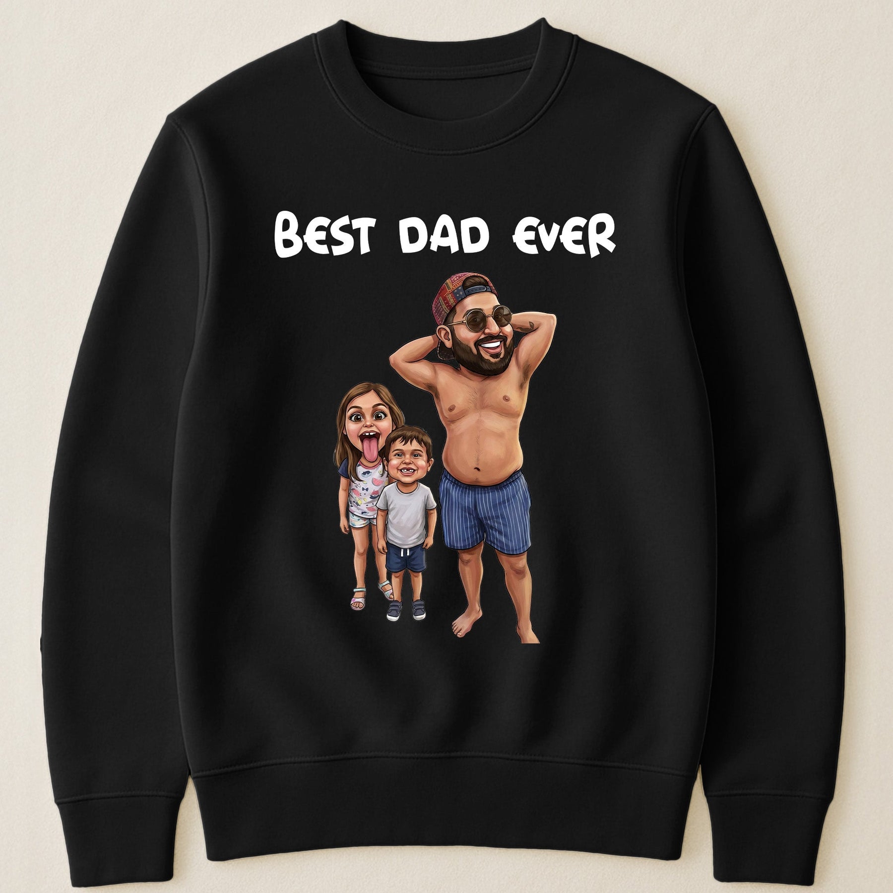 Caricature Funny Shirt For Dad, Family - Custom Cartoon Drawing From Photo - Personalized Shirt
