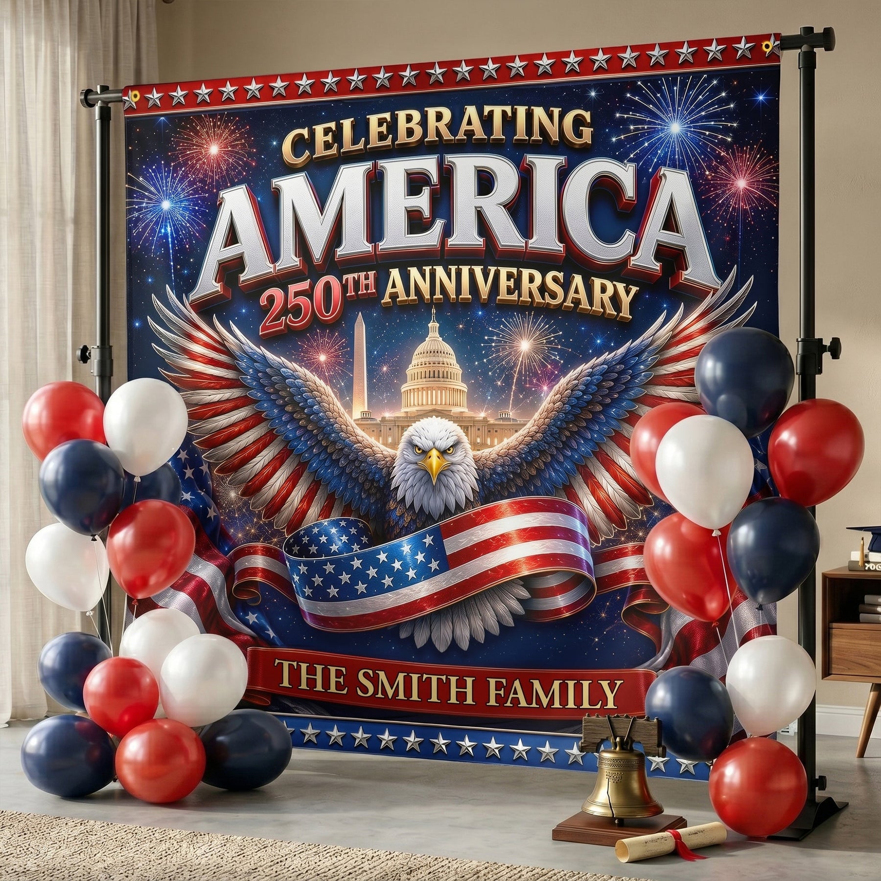 Celebrating 250Th Anniversary - Personalized Backdrop