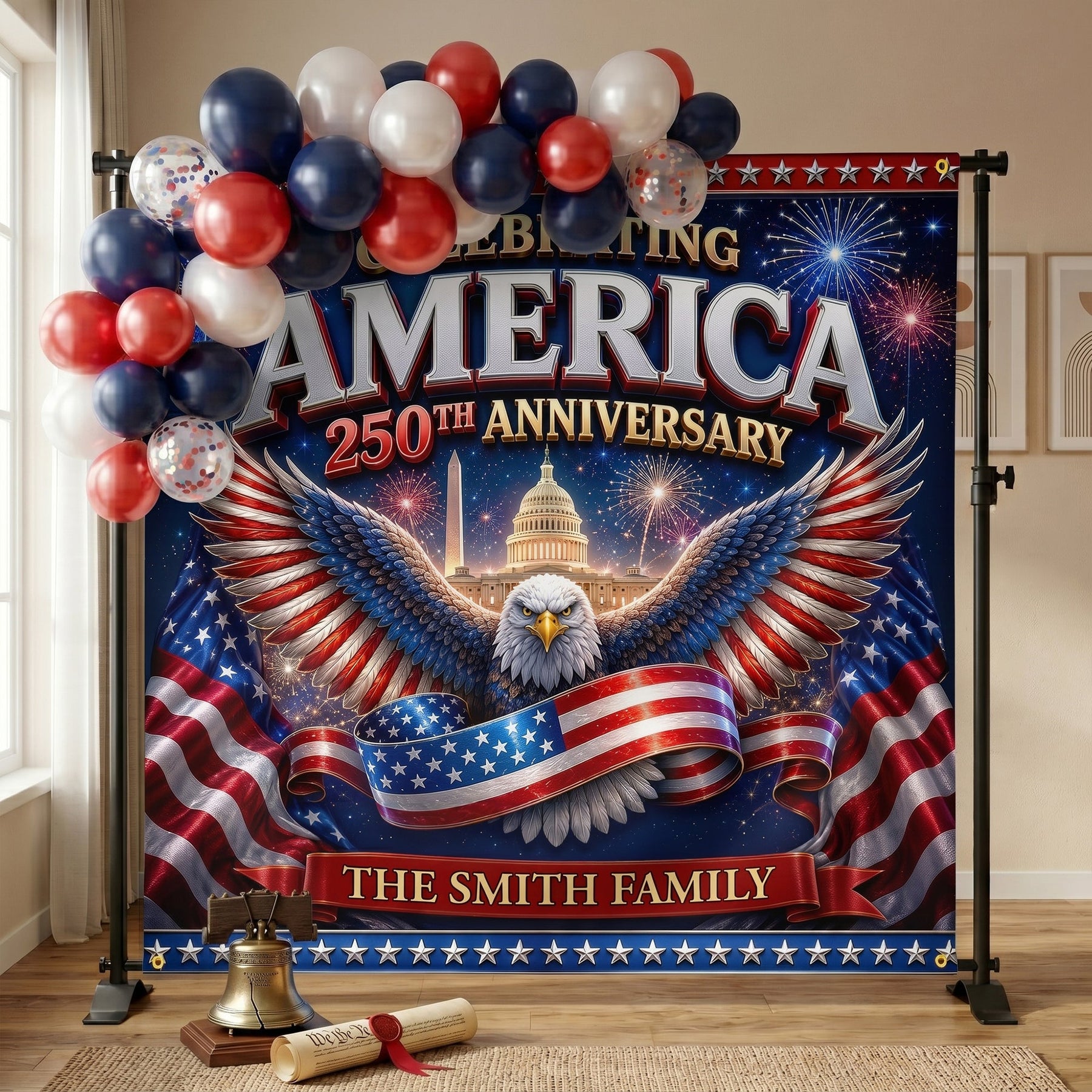 Celebrating 250Th Anniversary - Personalized Backdrop