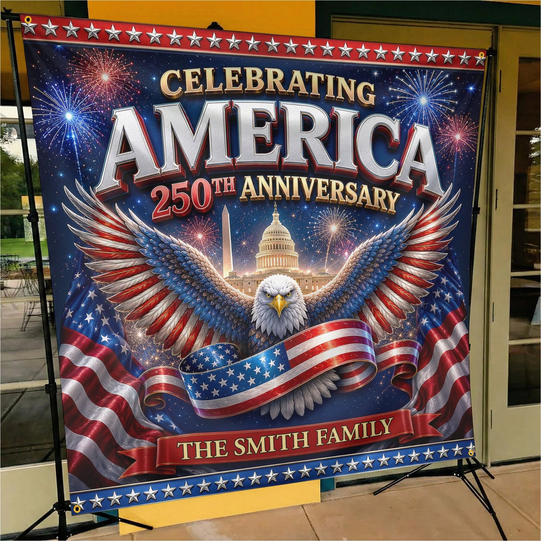 Celebrating 250Th Anniversary - Personalized Backdrop