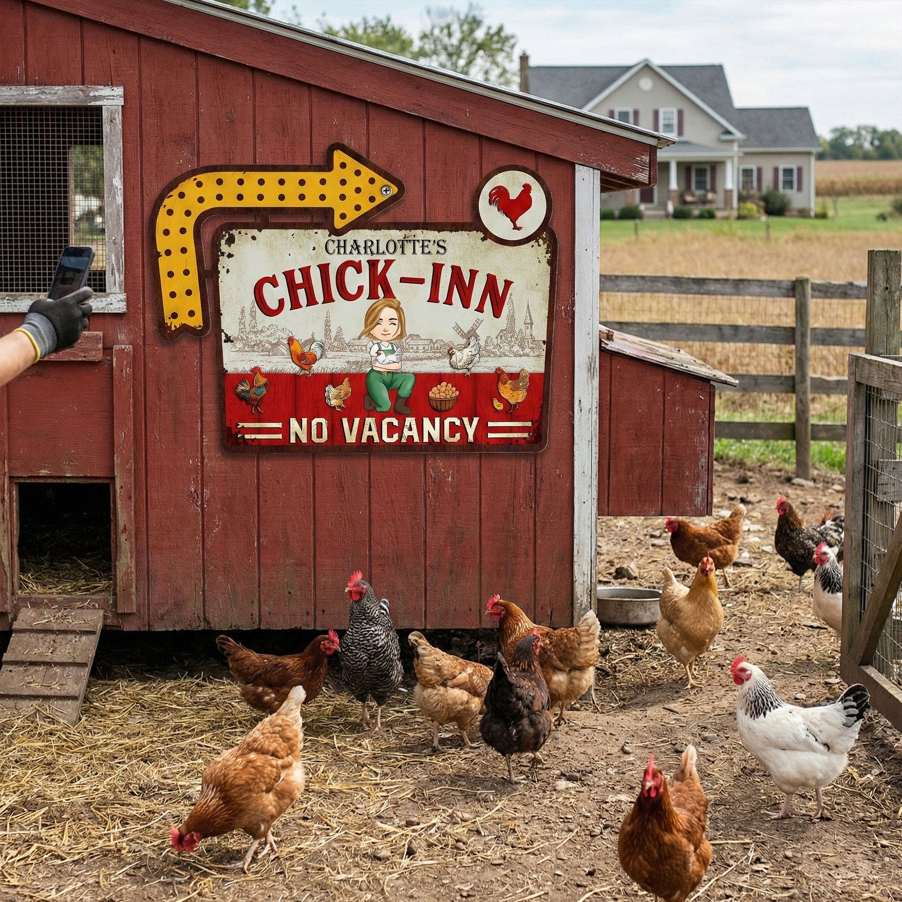 Chick-Inn - Personalized Metal Sign