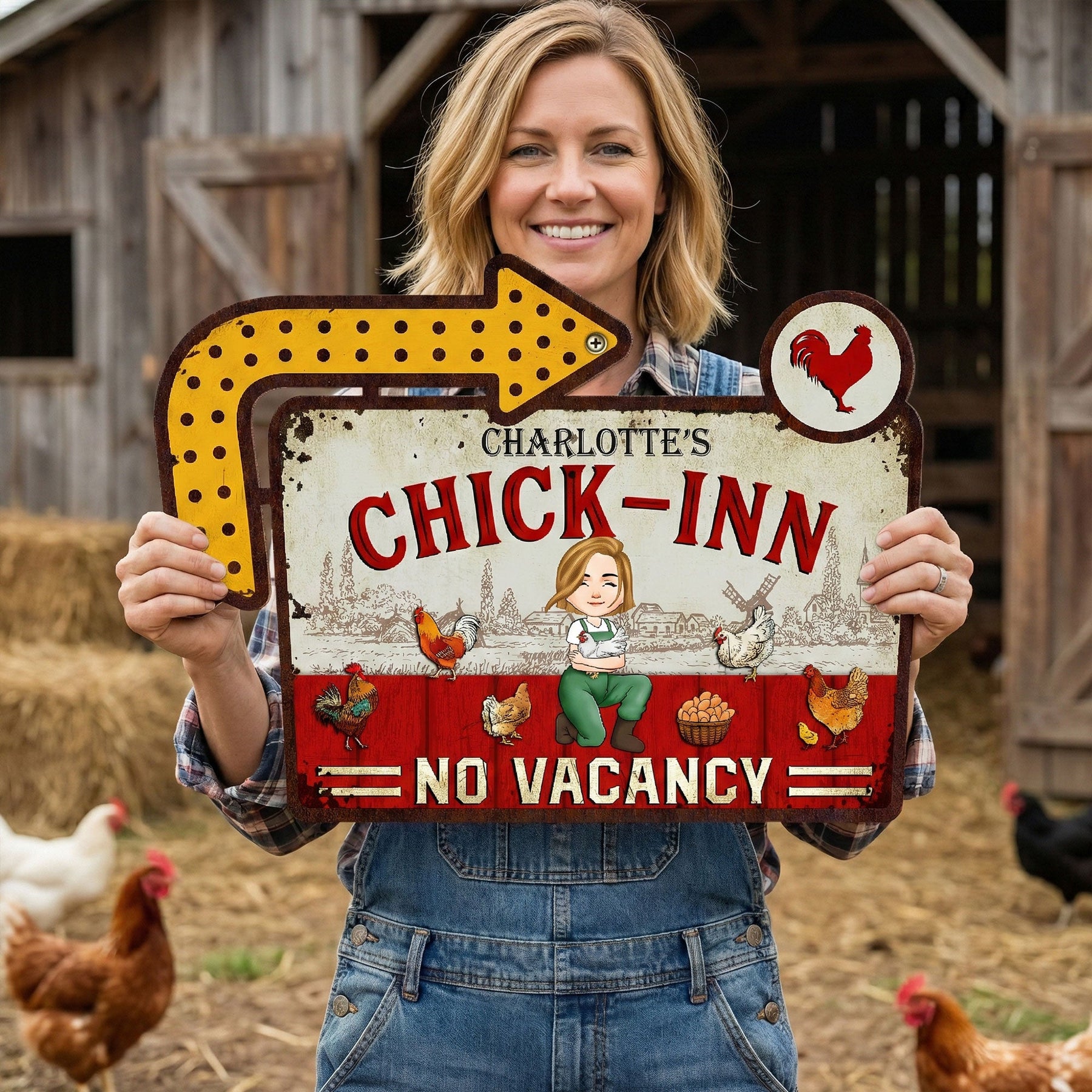 Chick-Inn - Personalized Metal Sign