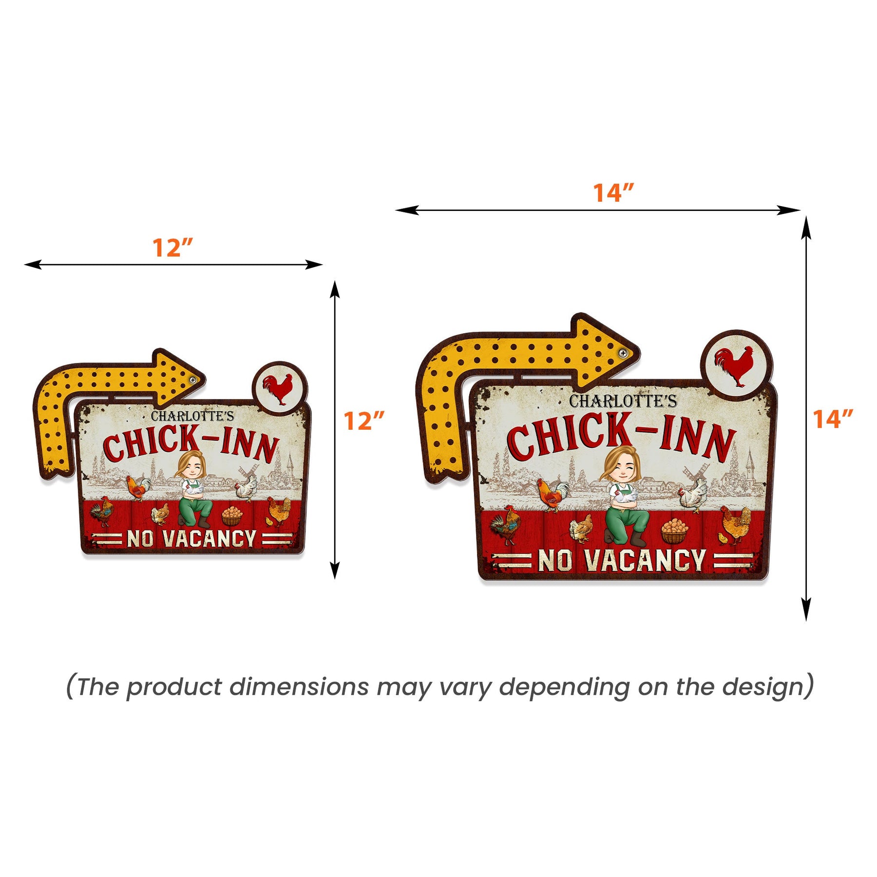 Chick-Inn - Personalized Metal Sign