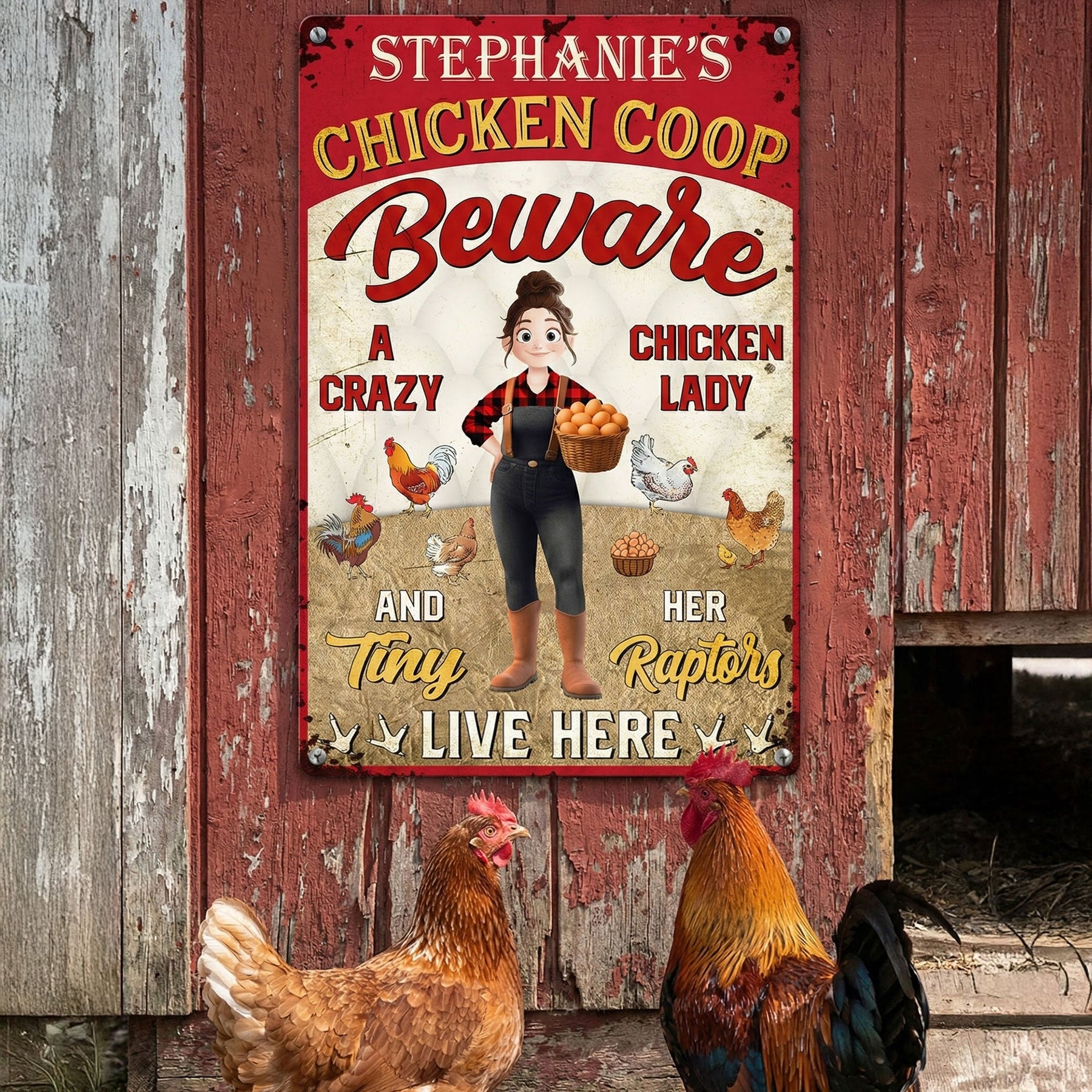 Chicken Coop - Personalized Metal Sign