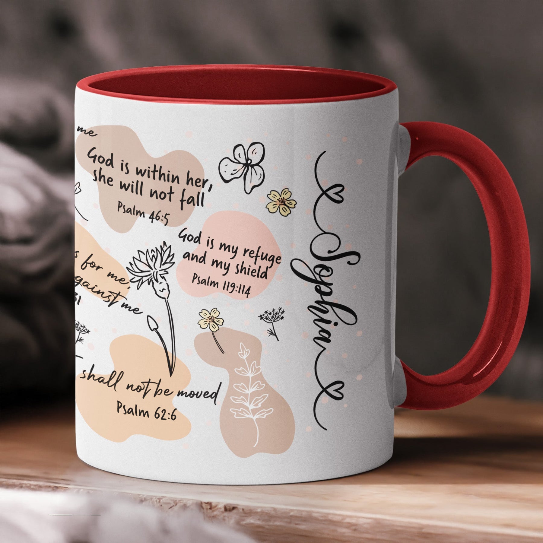 Christian Affirmation Bible Verse Coffee Mug - Personalized Accent Mug
