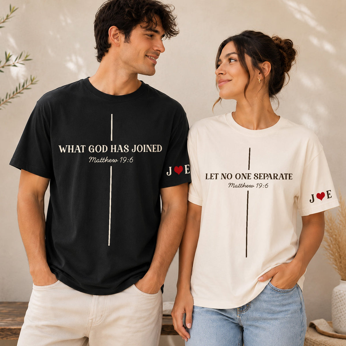 Christian Couples Matching Shirts For Him, Her, Newlywed - Personalized Shirts