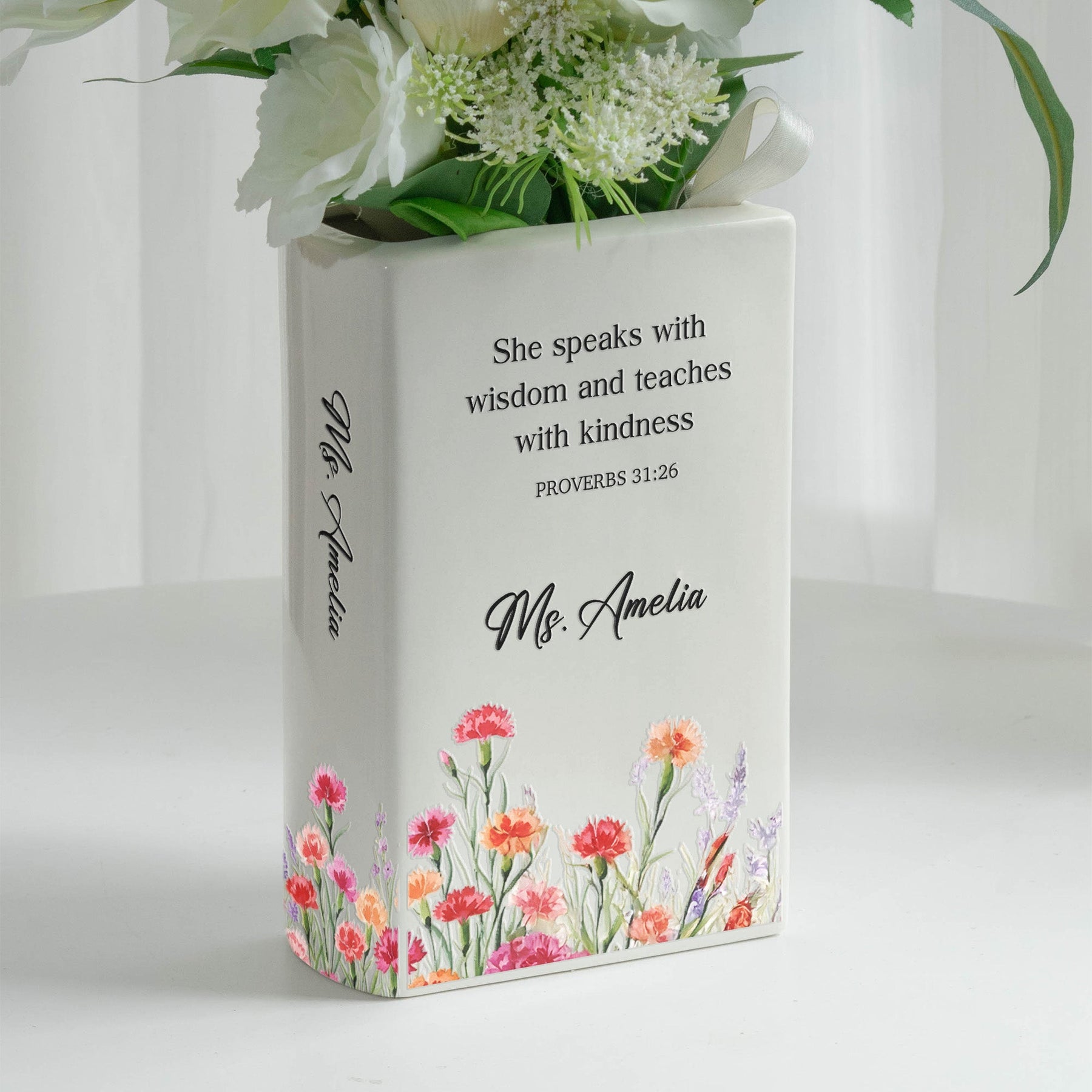 Christian Teacher - Personalized Vase