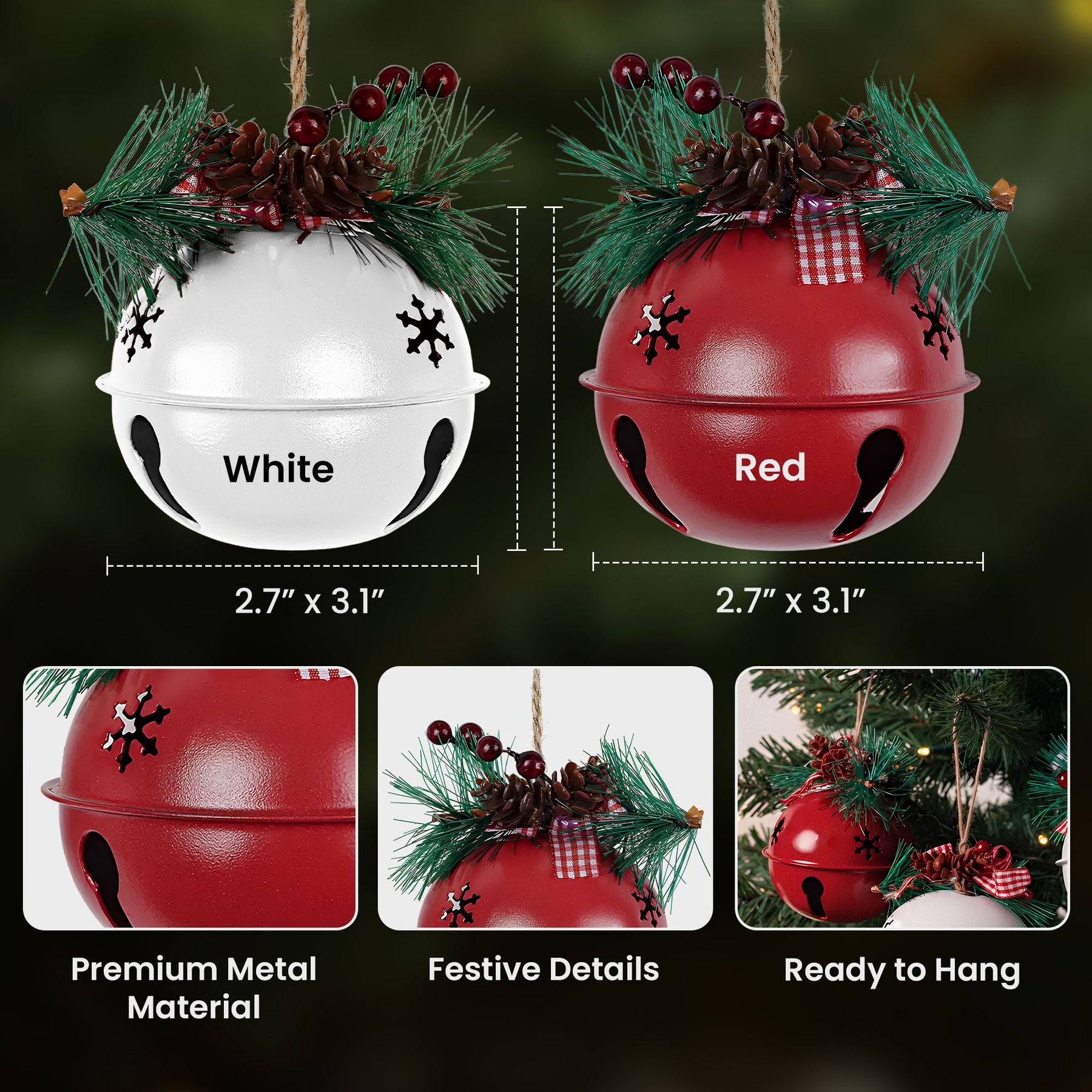 Christmas Gift - Personalized Jingle Bell Photo Ornament