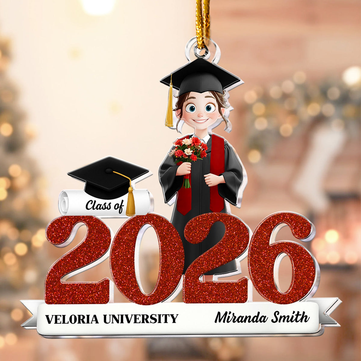Class Of 2026 2026 Graduation - Senior, Graduate Gift - Personalized Acrylic Ornament