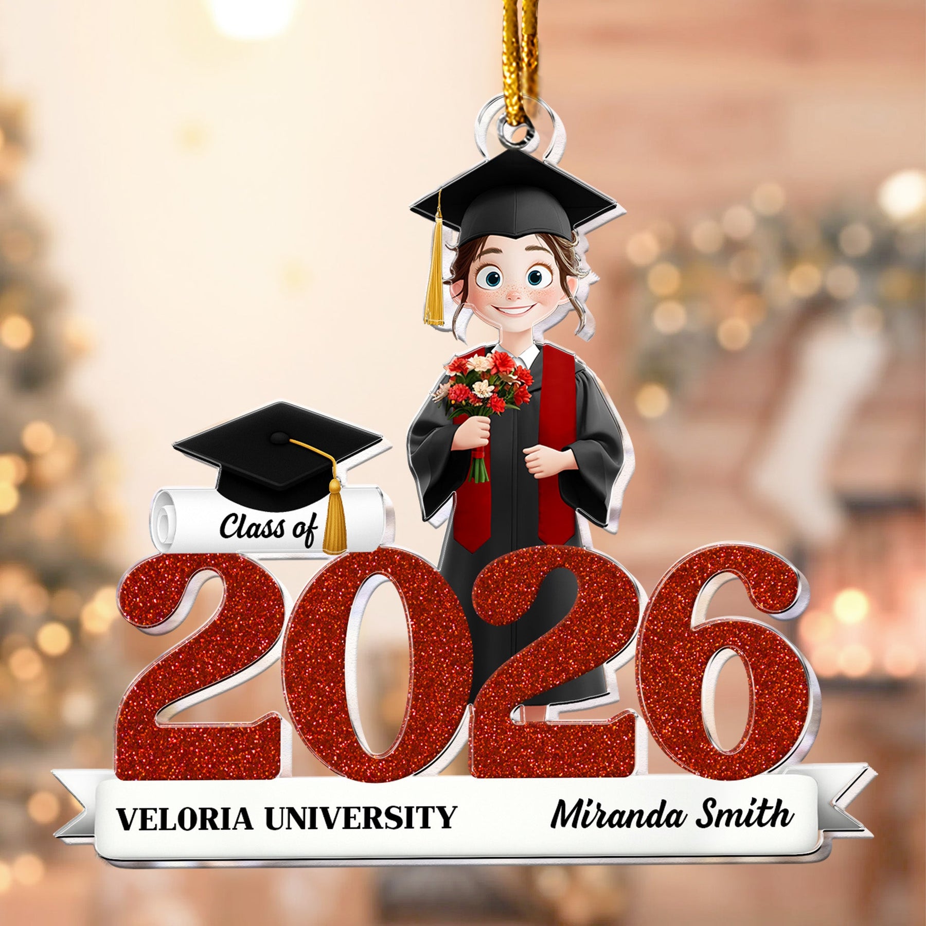 Class Of 2026 2026 Graduation - Senior, Graduate Gift - Personalized Acrylic Ornament
