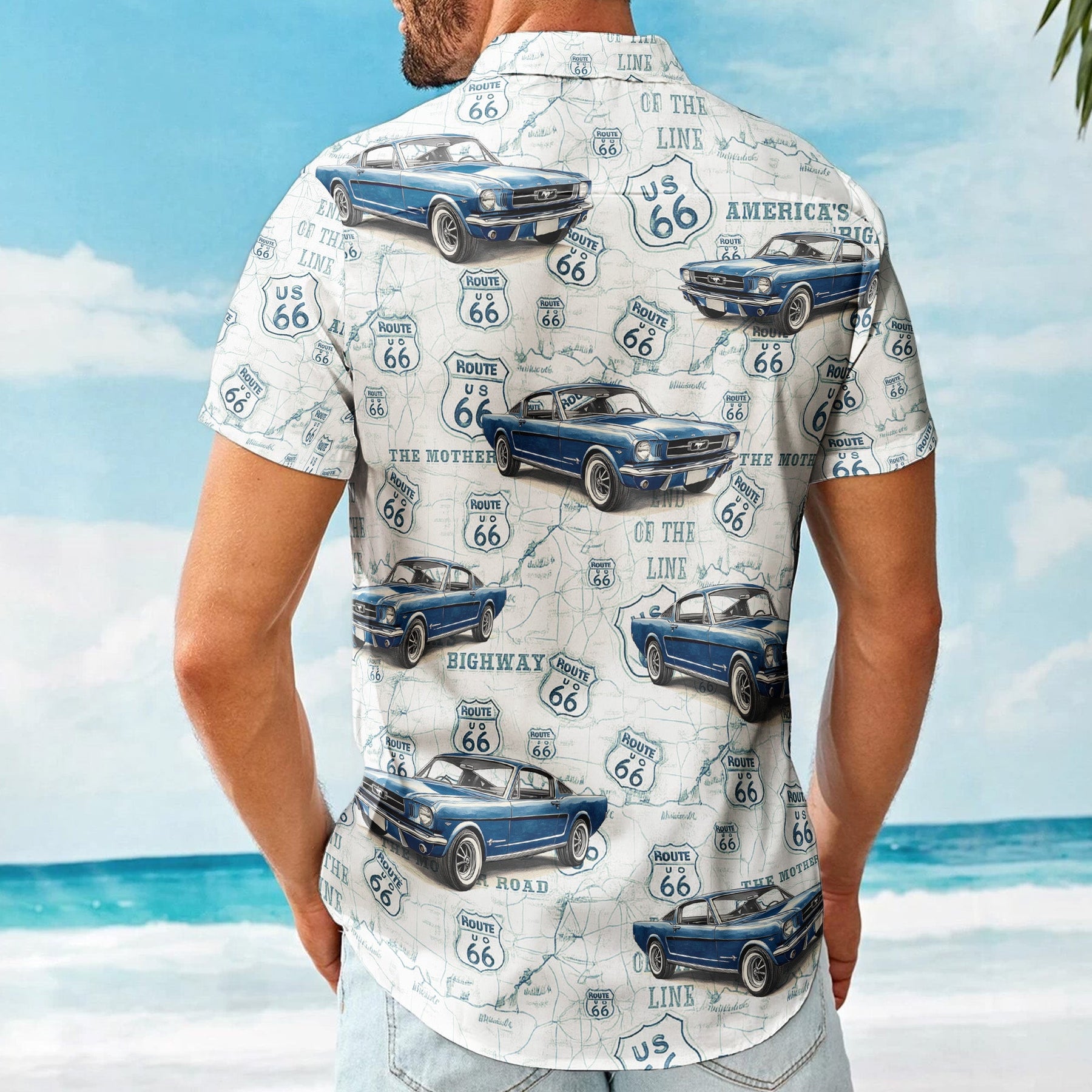 Classic Car Summer Vibes - Personalized Hawaiian Shirt