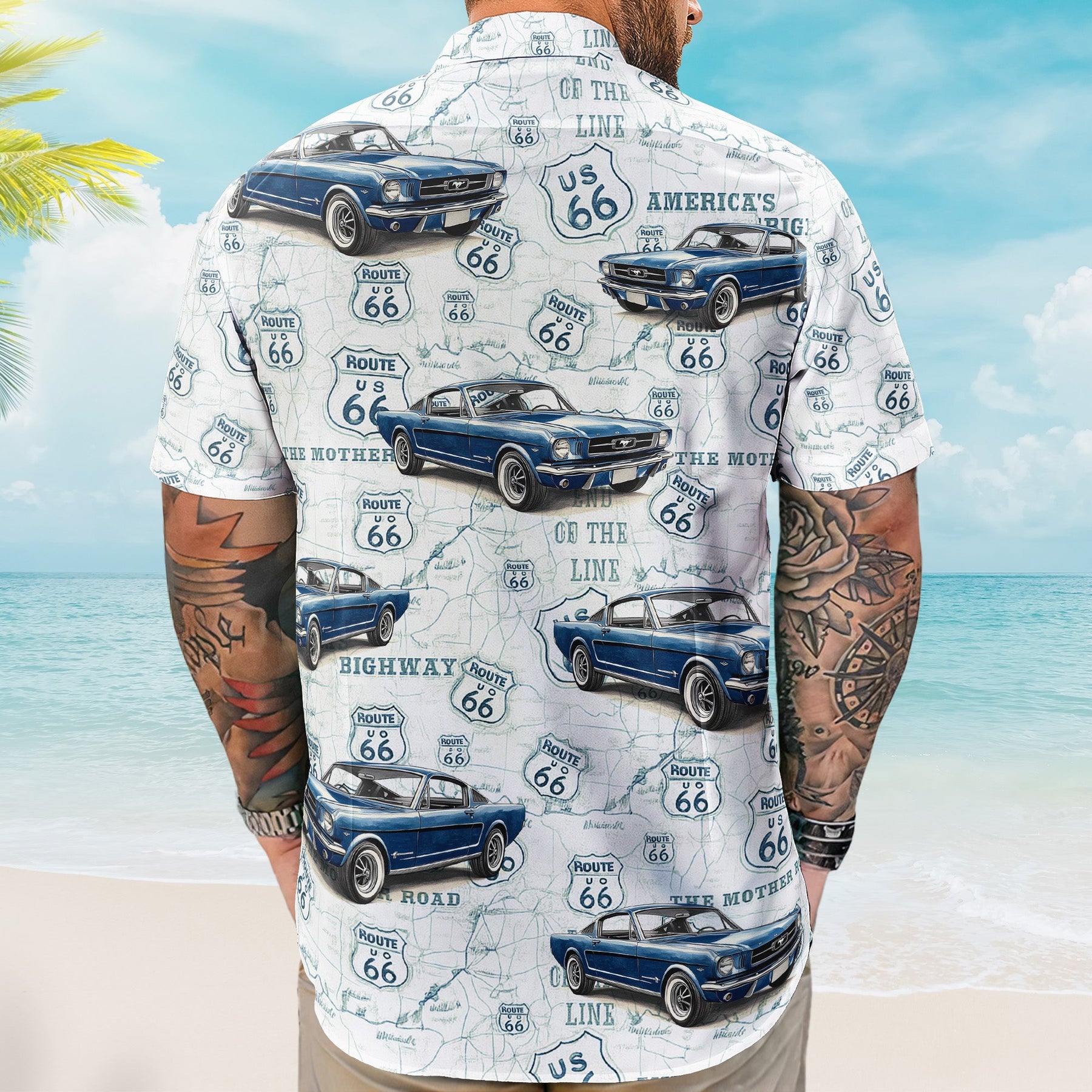 Classic Car Summer Vibes - Personalized Hawaiian Shirt