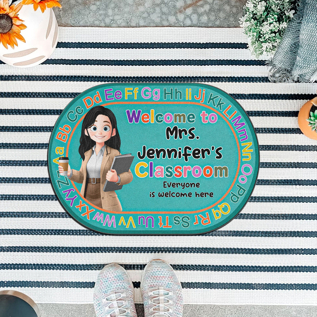 Classroom Everyone Is Welcome Back To School - Personalized Doormat