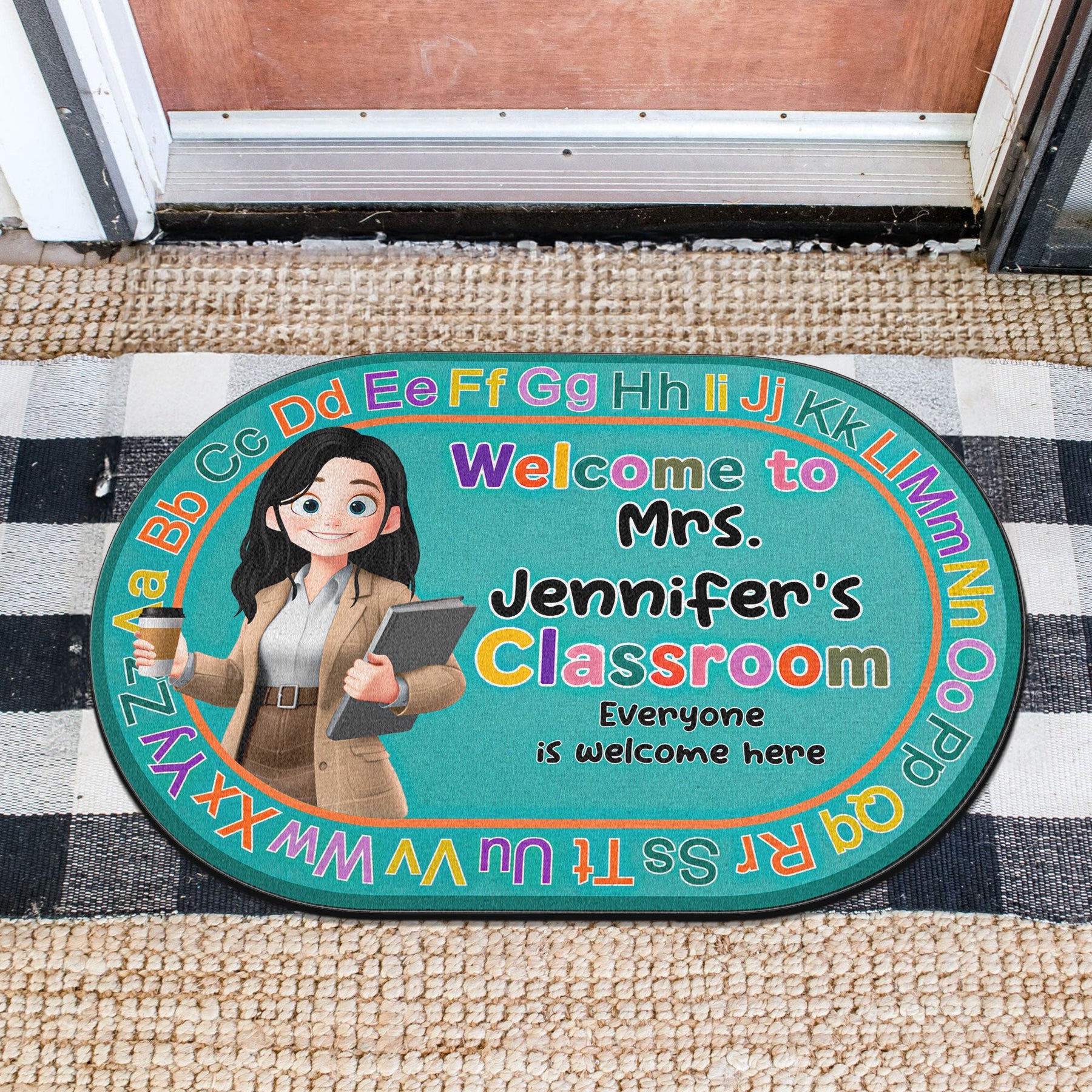 Classroom Everyone Is Welcome Back To School - Personalized Doormat