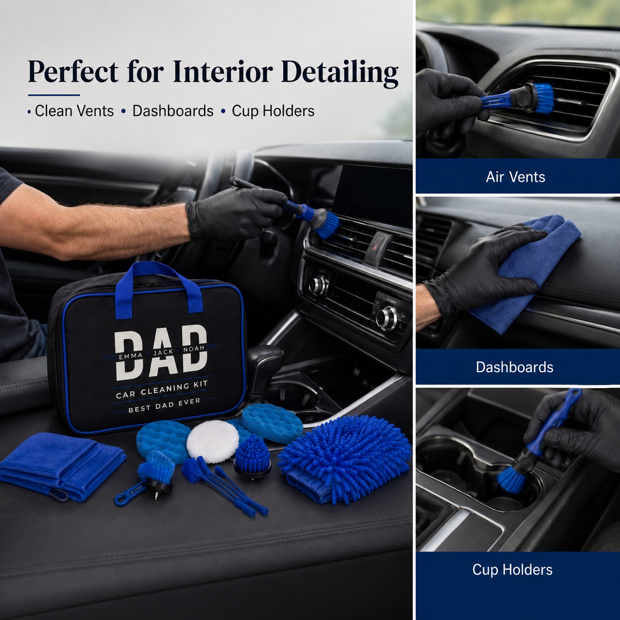 27 Pcs Car Cleaning Kit – The Perfect Gift For Dad Or Husband - Personalized Car Cleaning Kit
