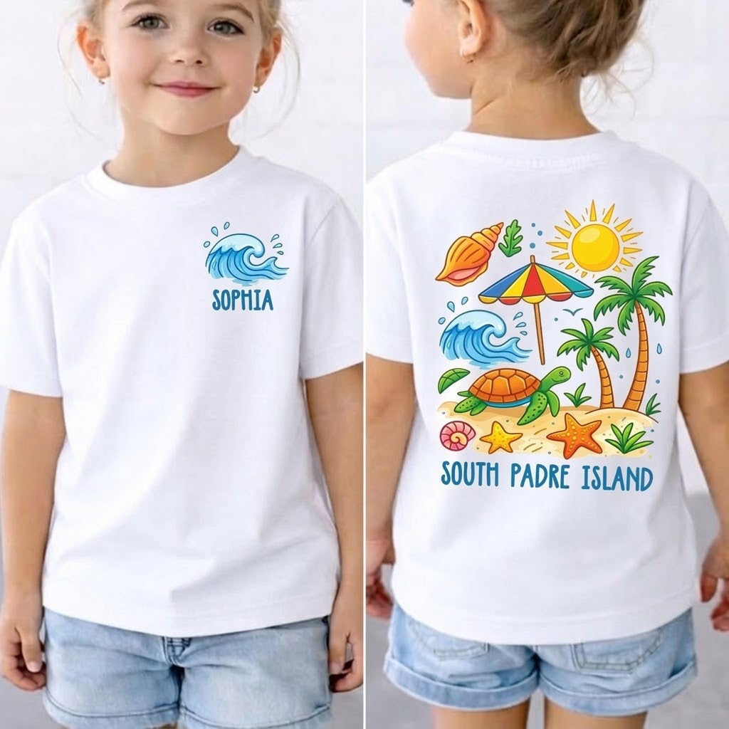 Coastal Seashells Custom Name Location - Personalized Shirt