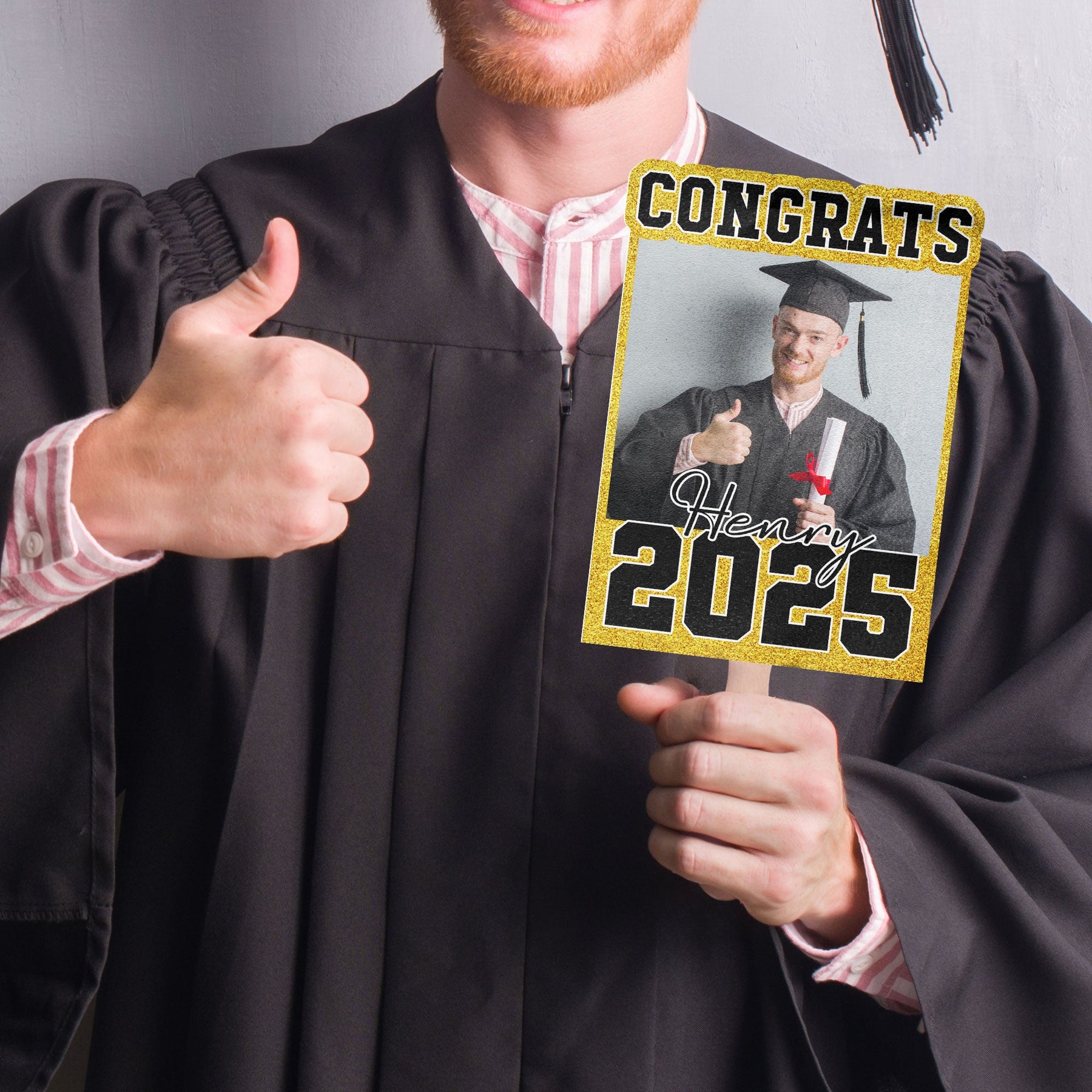 Congrats Graduation Fan Custom Photo - Custom Graduation Fan With Picture