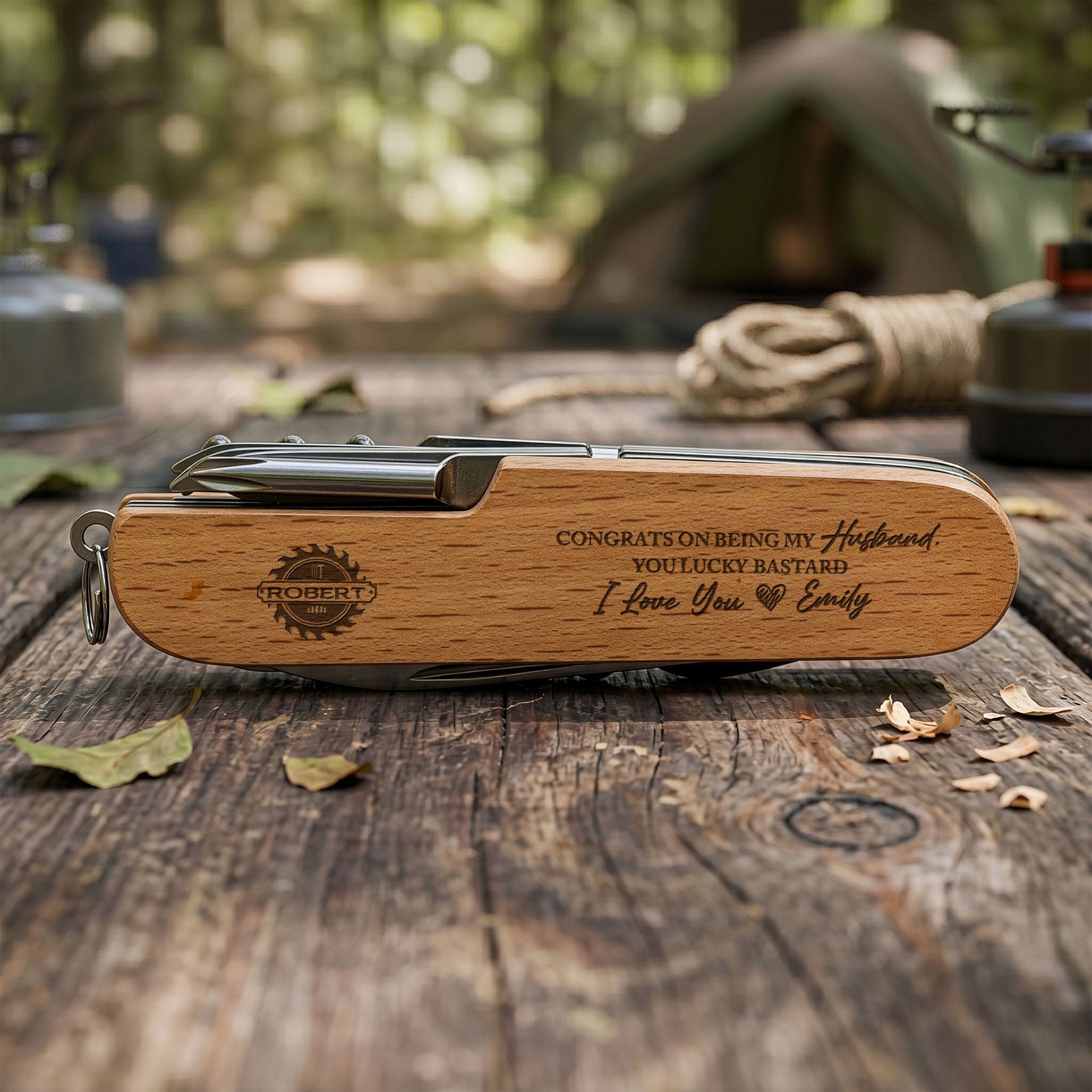 Congrats On Being My Husband, You Lucky Bastard - Personalized Multi Tool Knife