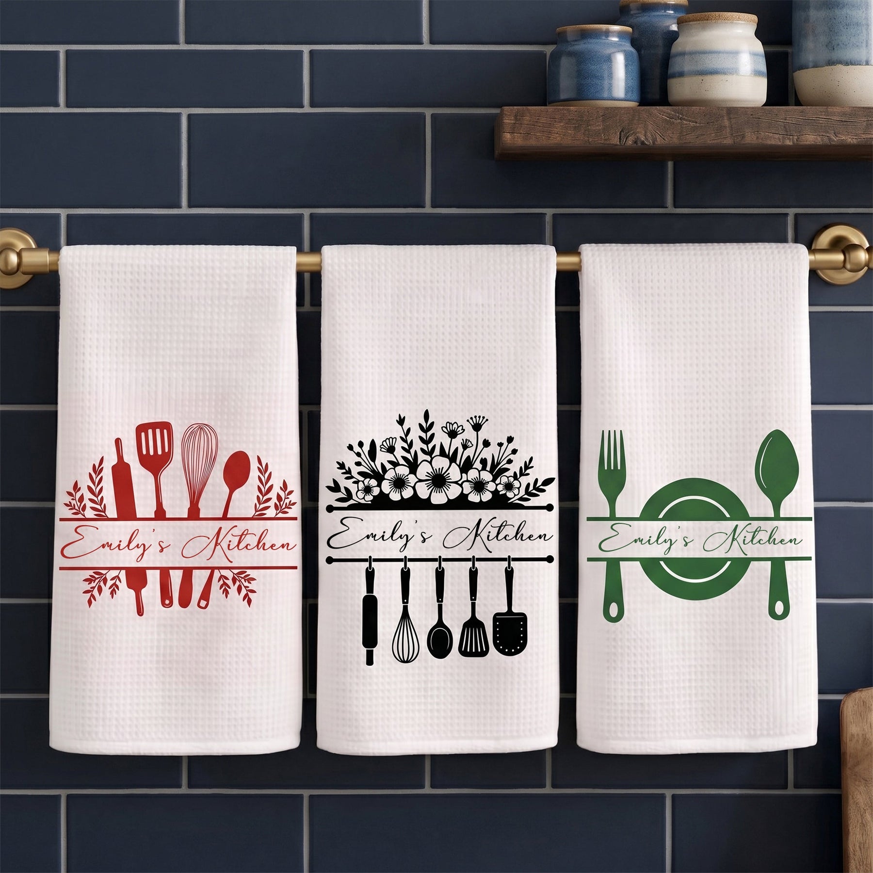 Cooking Monogram - Personalized Kitchen Towel