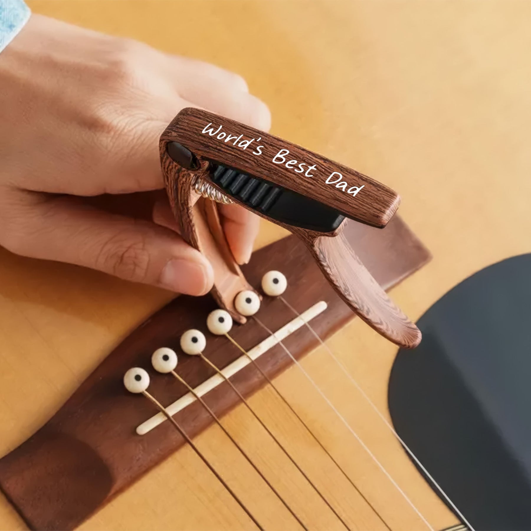 Couldn't Pick A Better Dad - Personalized Guitar Capo With Pick
