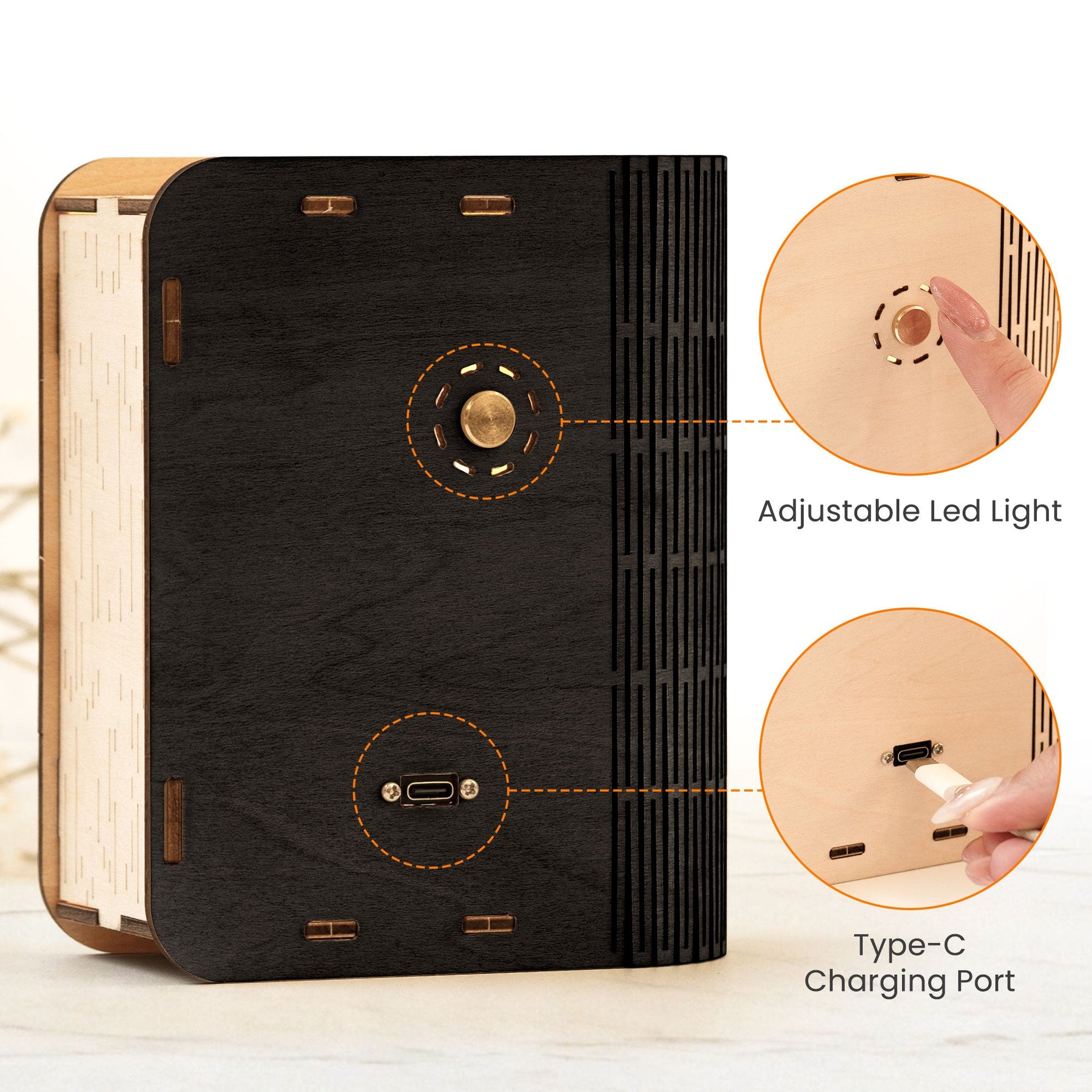Couple Sitting Together - Personalized 3D Wooden Puzzle Night Light