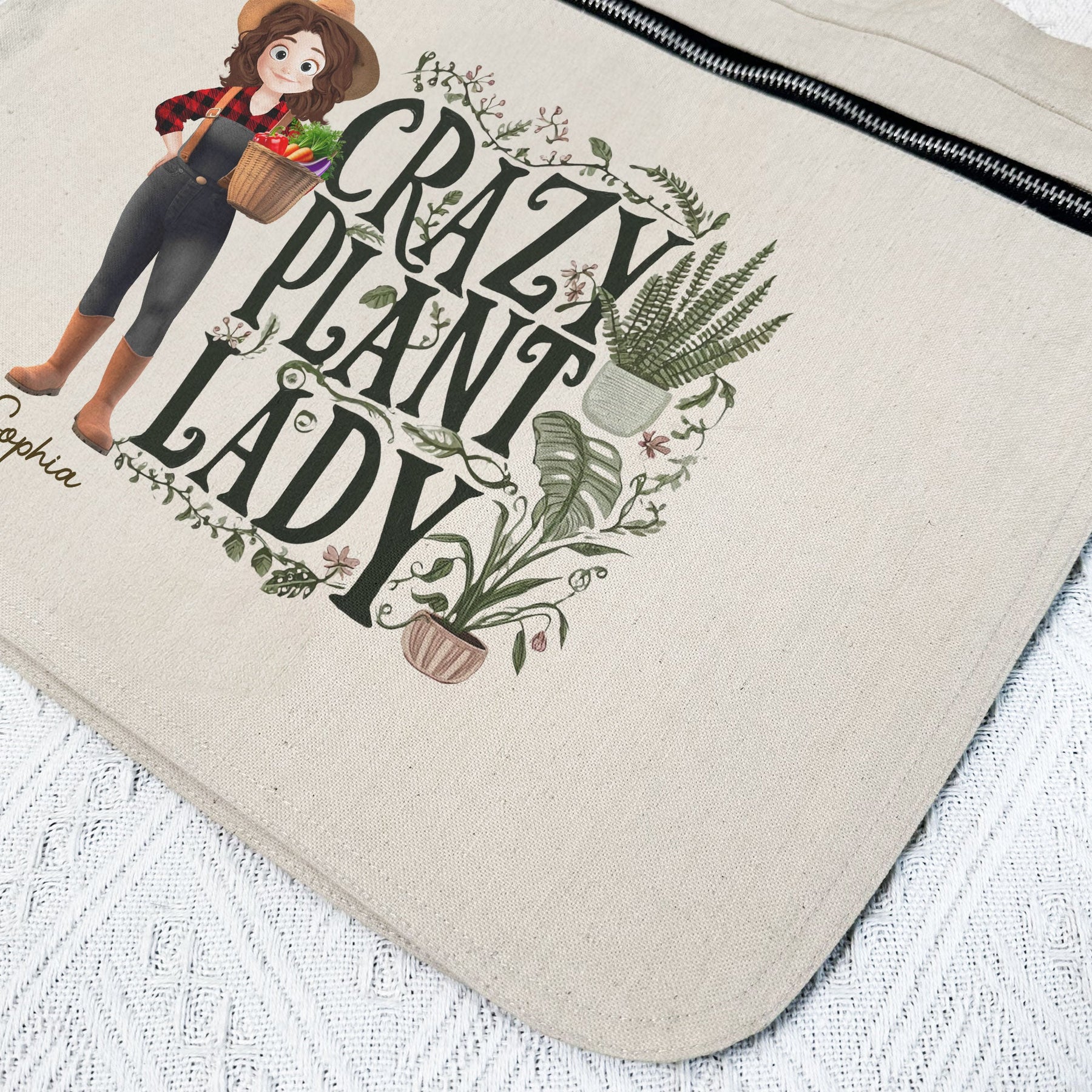 Crazy Plant Lady Cartoon Version - Personalized Gardening Apron