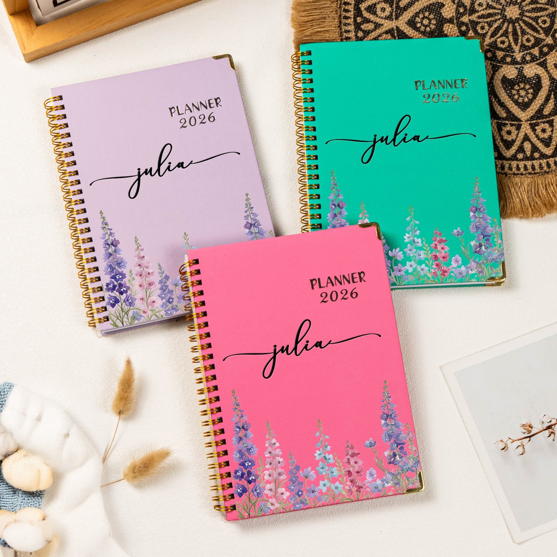 Custom Birth Flower Bullet Goal Planner - Personalized 2026 Planner