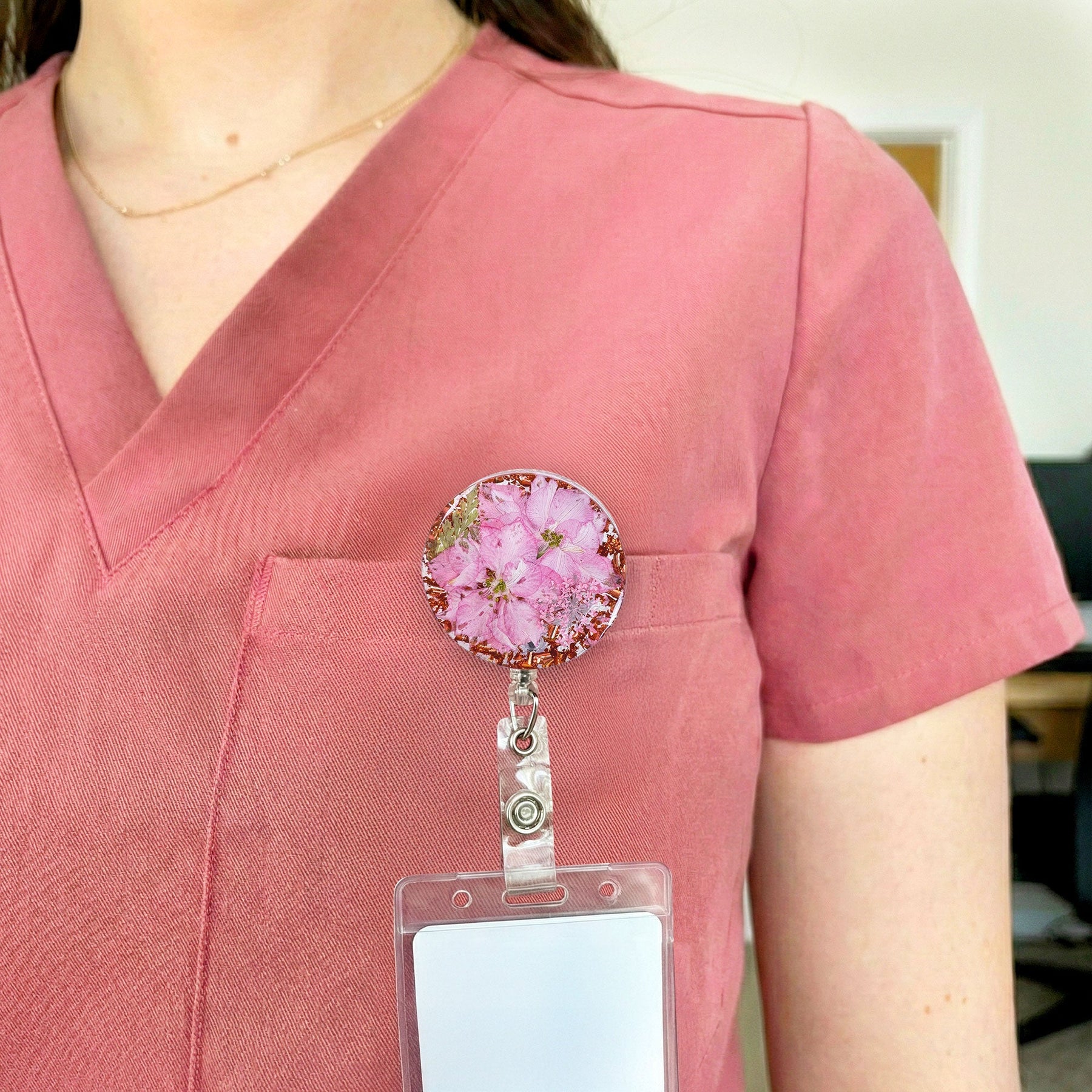 Custom Birth Month Flower - Personalized Resin Birth Flower Badge Reel