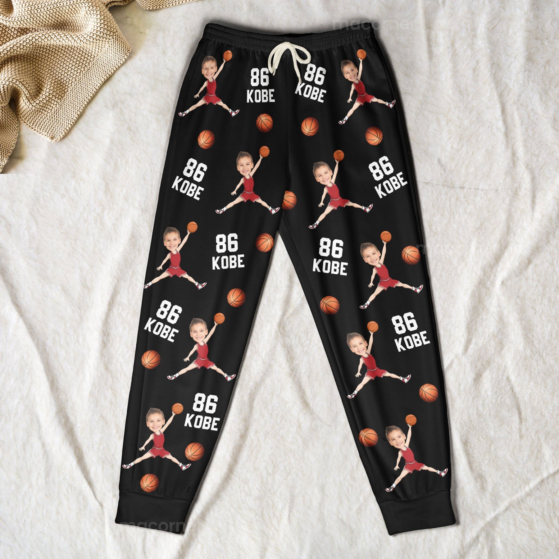 Custom Face Basketball Lovers - Personalized Sweatpants, Gift for Him, Gift for Son