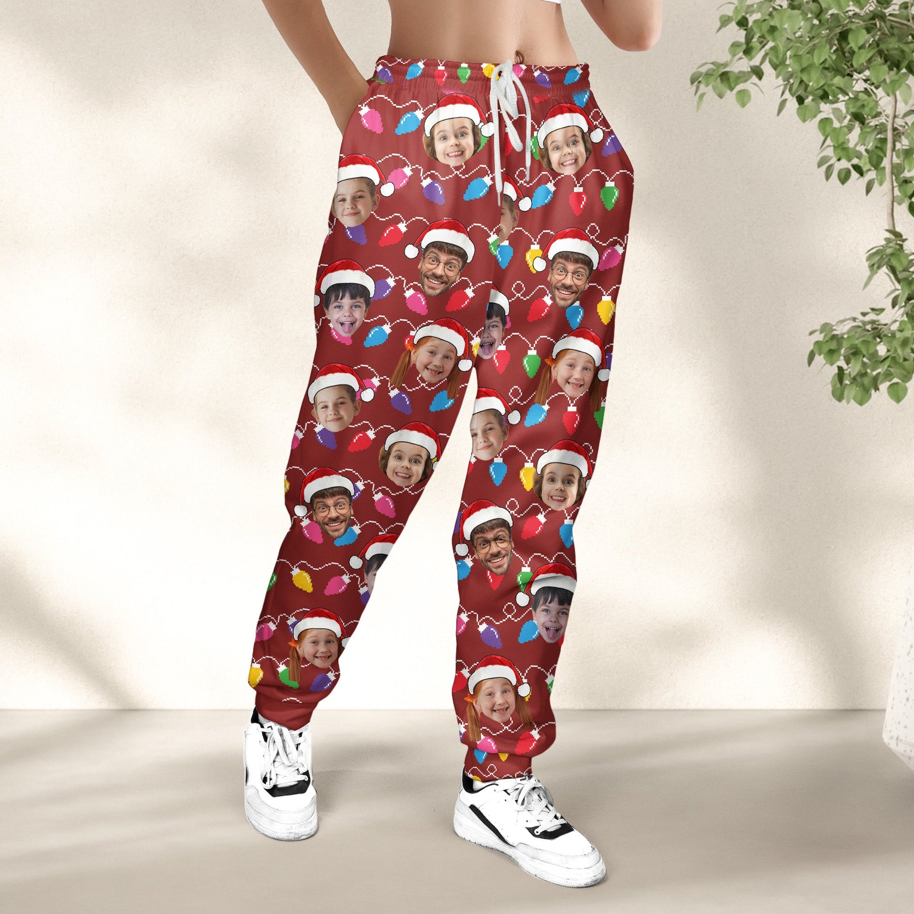 Custom Face Funny Ugly For Family Christmas - Personalized Photo Sweatpants