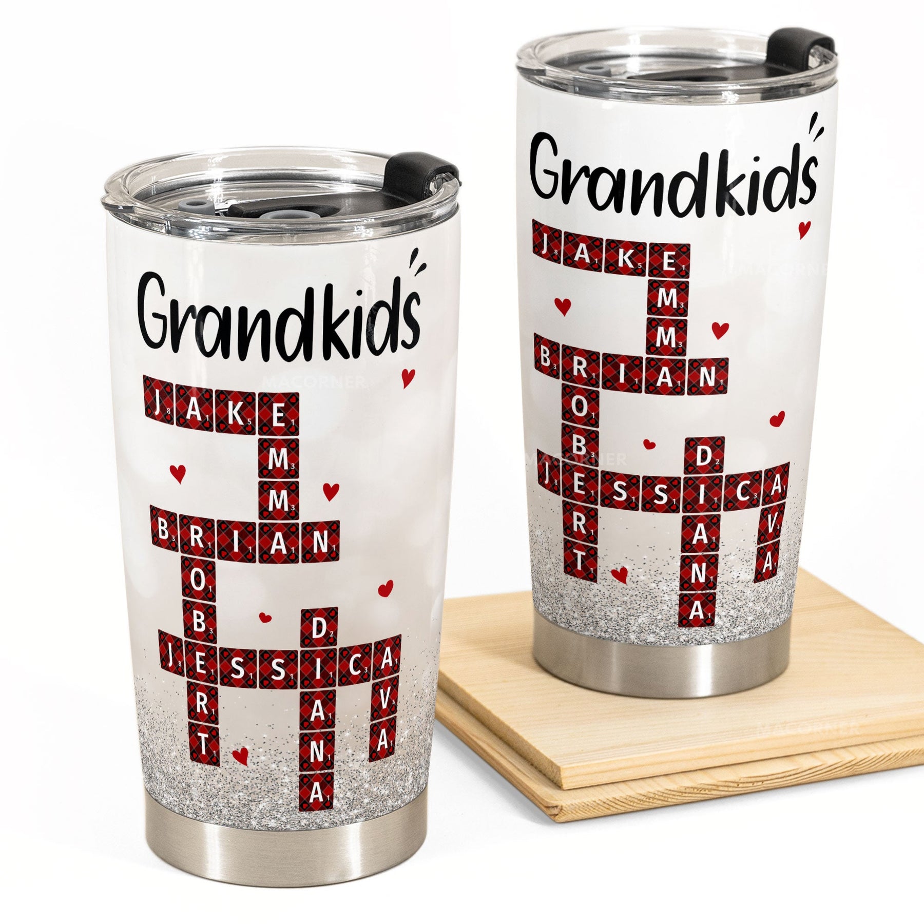 Custom Family Scrabble Name - Personalized Tumbler Cup