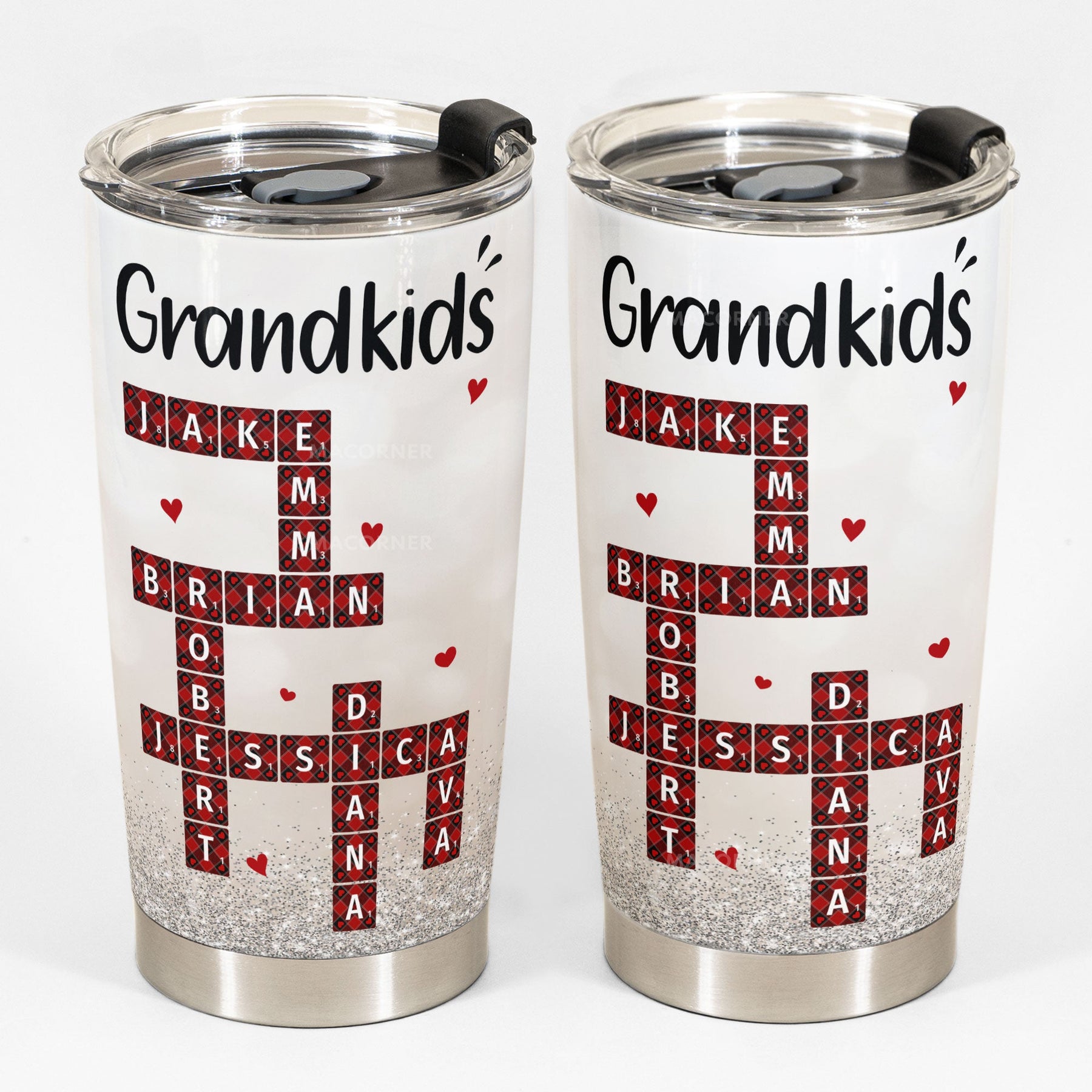 Custom Family Scrabble Name - Personalized Tumbler Cup