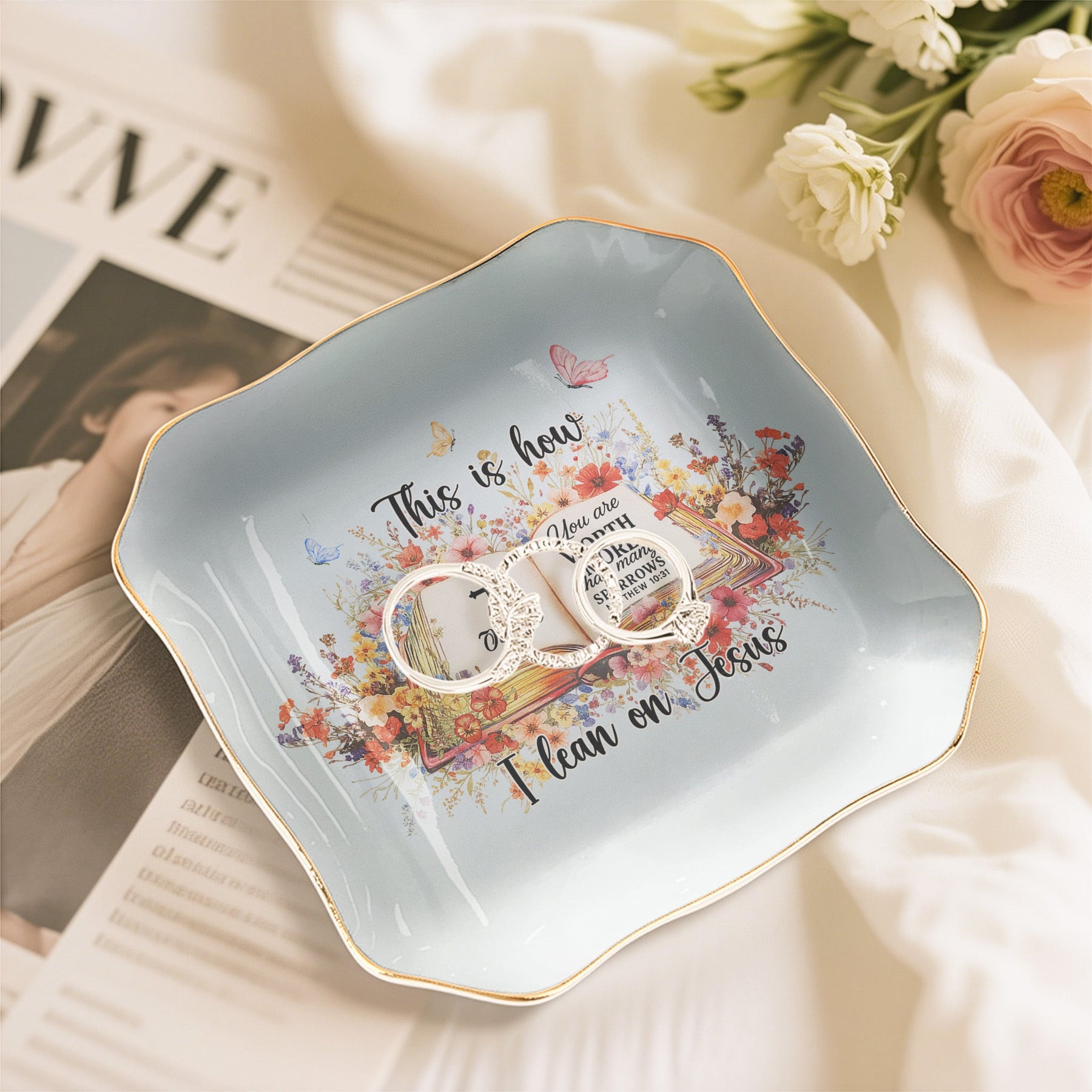 Custom Favorite Bible Verse This Is How I Fight My Battles - Personalized Jewelry Dish