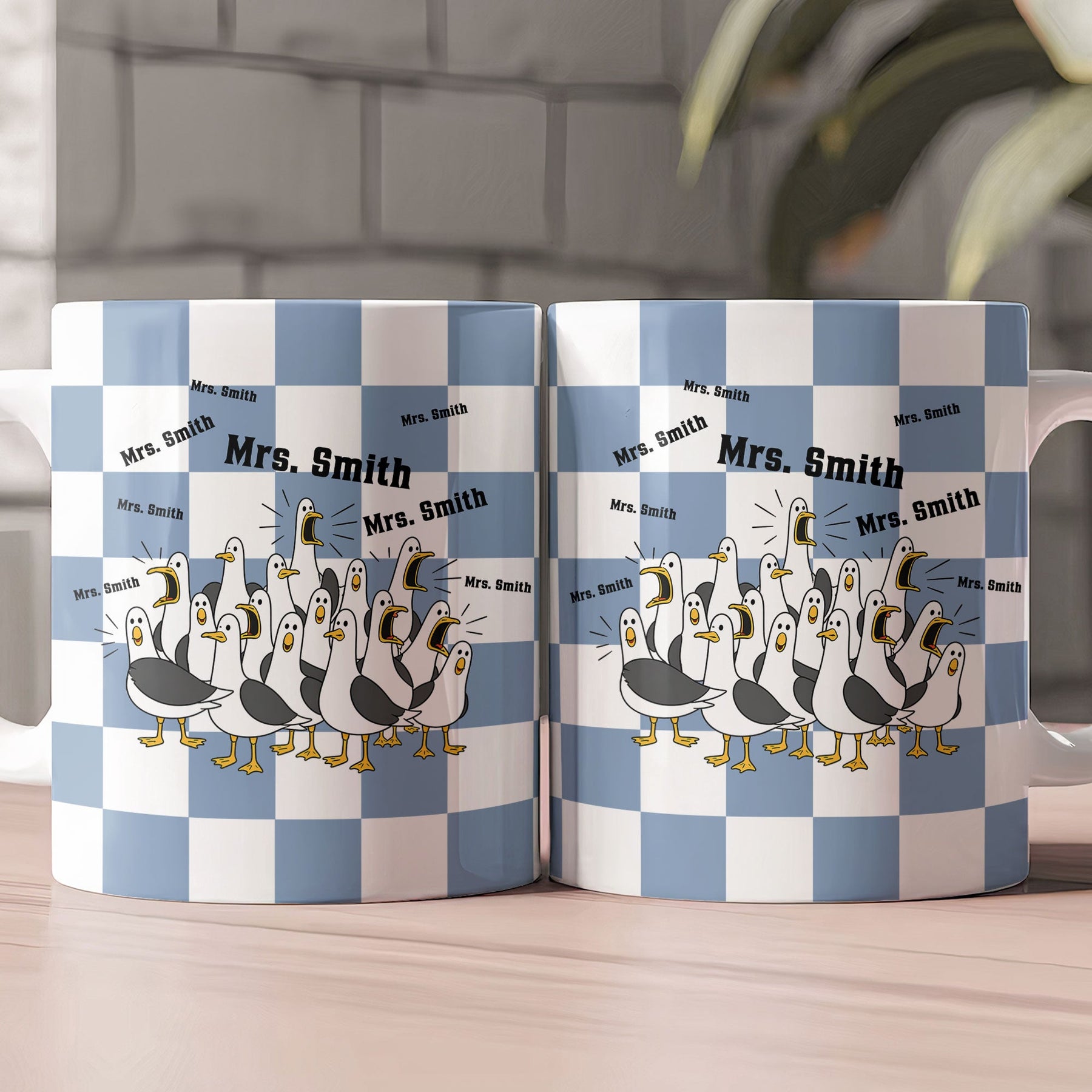 Custom Funny Seagulls Teacher - Personalized Mug