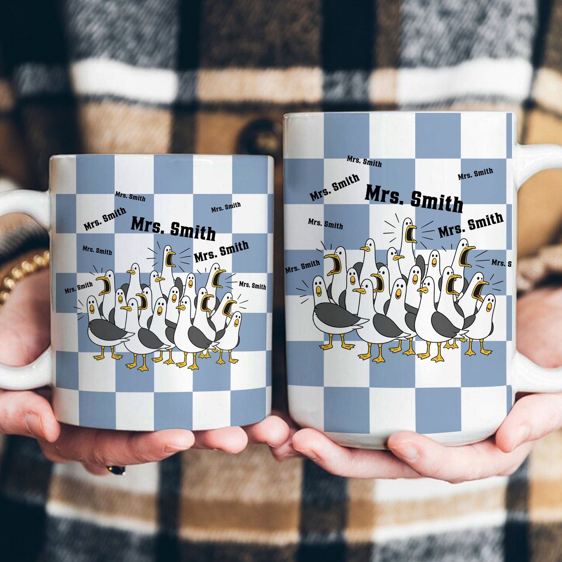 Custom Funny Seagulls Teacher - Personalized Mug