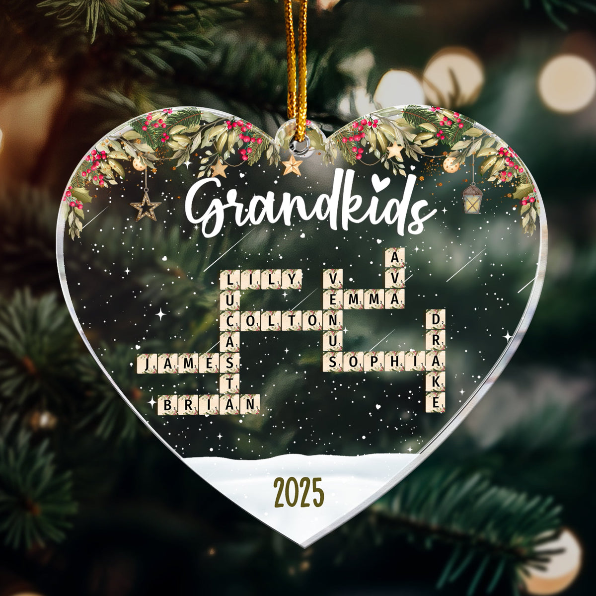 Custom Grandkids 2026 New Version - Personalized Acrylic Ornament