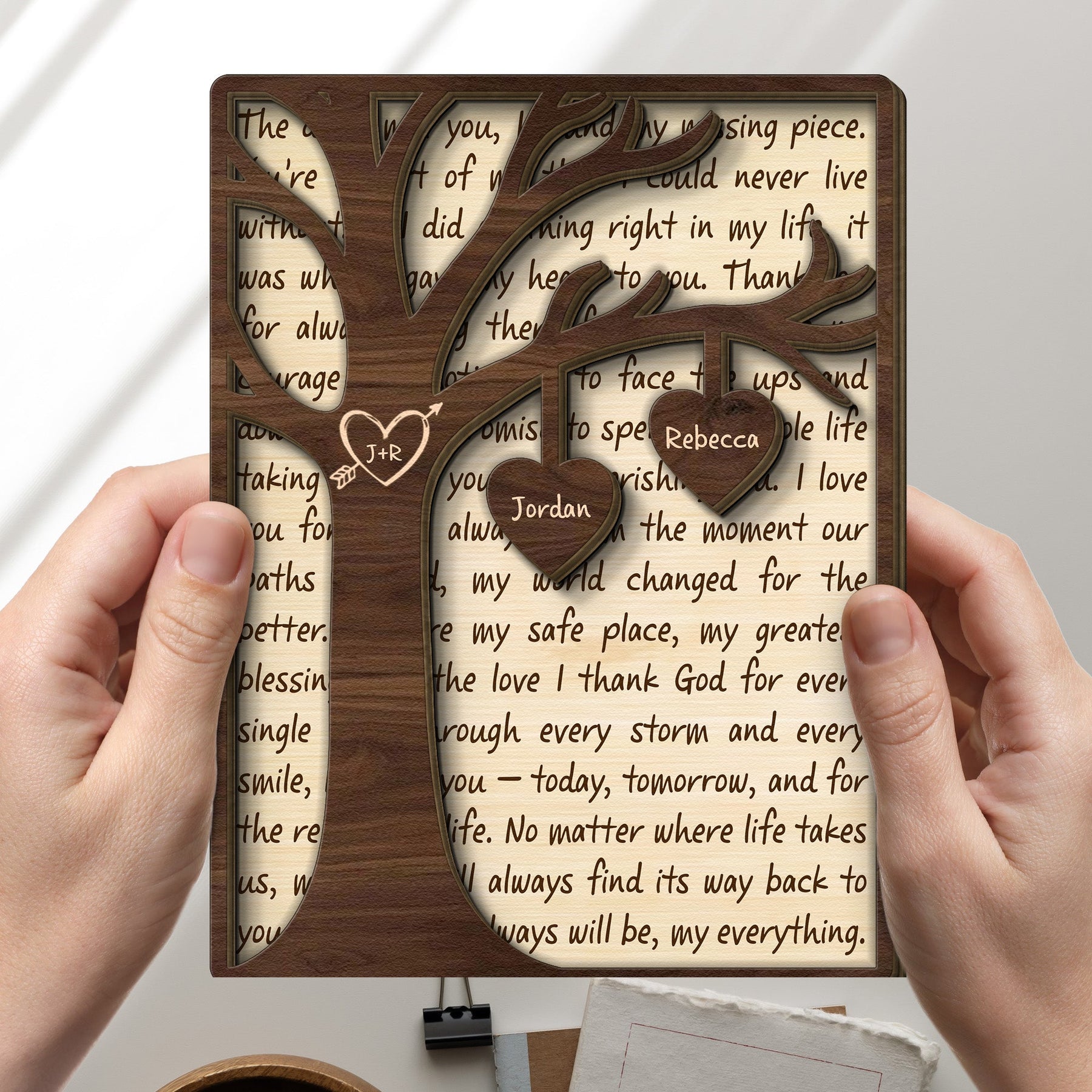 Custom Name Couple Gifts Valentine's Day Anniversary Gift For Her/Him - Personalized Wooden Plaque
