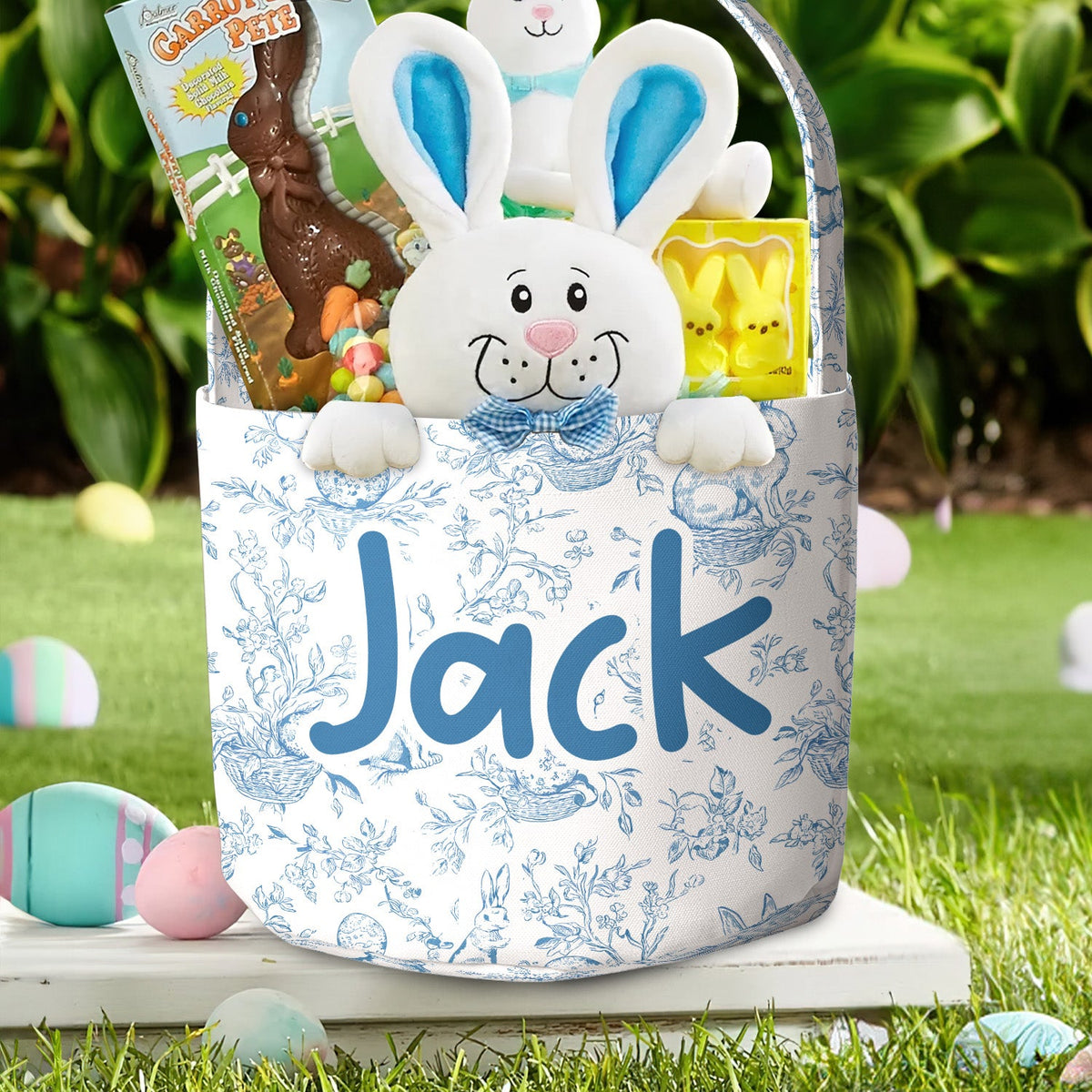 Custom Name Easter Pattern - Personalized Easter Basket