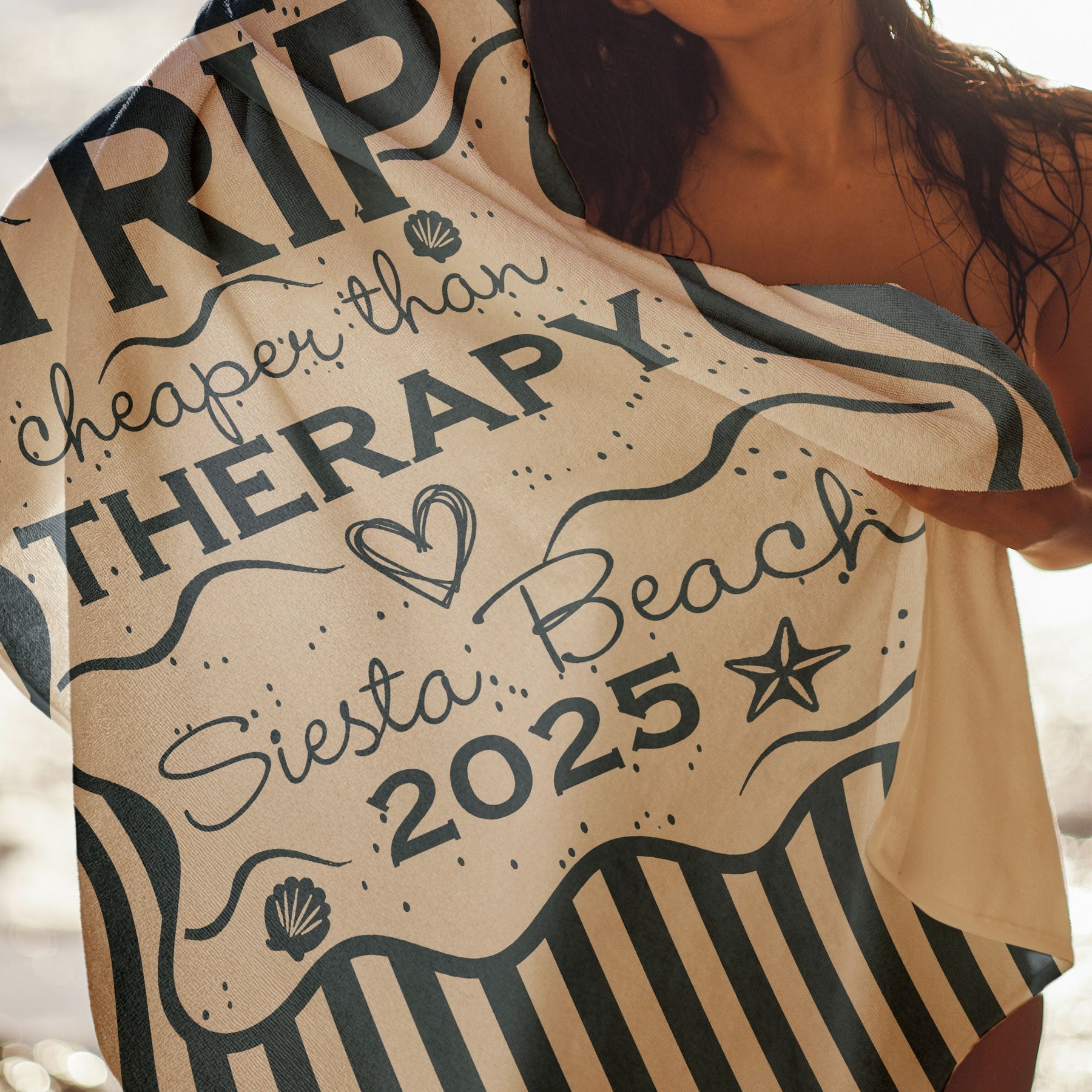 Custom Name Family Trip Girls Trip Vacation - Personalized Quick-Dry Beach Towel