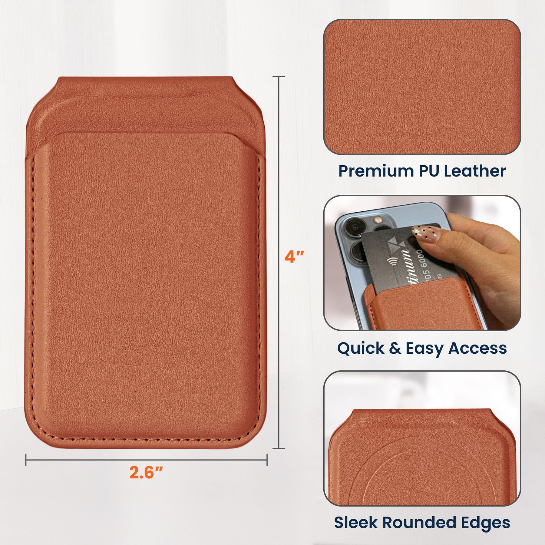 Custom Name Gift For Him Gift For Her - Personalized Wallet Compatible With Magsafe