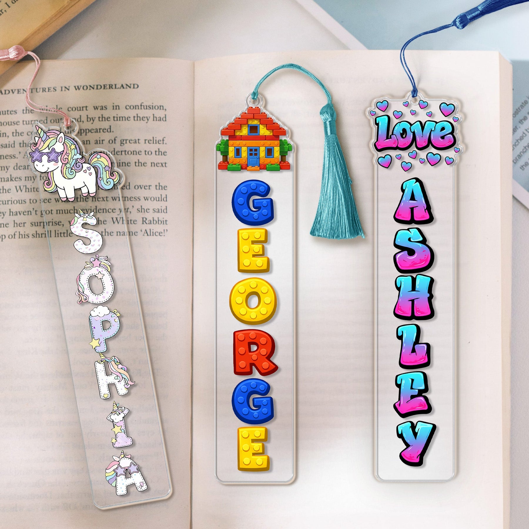 Custom Name Pattern Gift - Custom Acrylic Bookmark