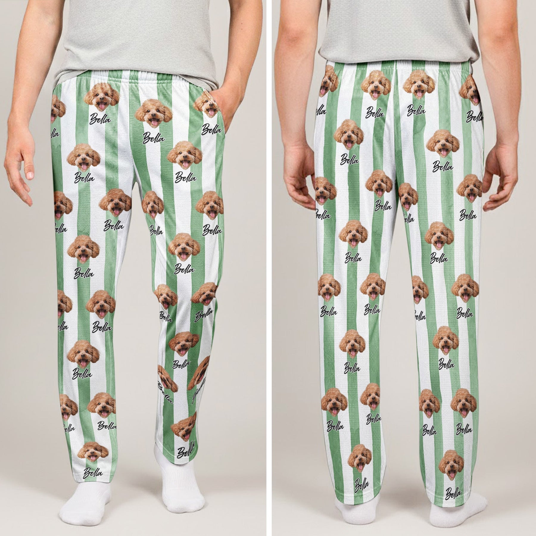 Custom Pet Portrait Dog Lover Cat Lover Gift - Personalized Photo Lounge Pants