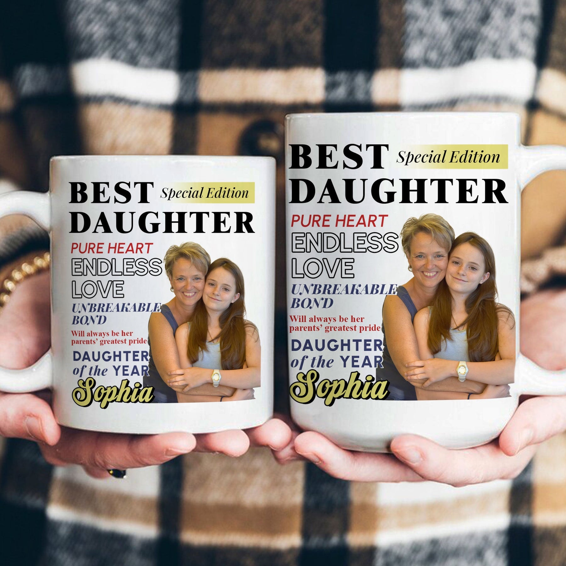 Custom Photo Daughter Of The Year Magazine - Personalized Photo Mug