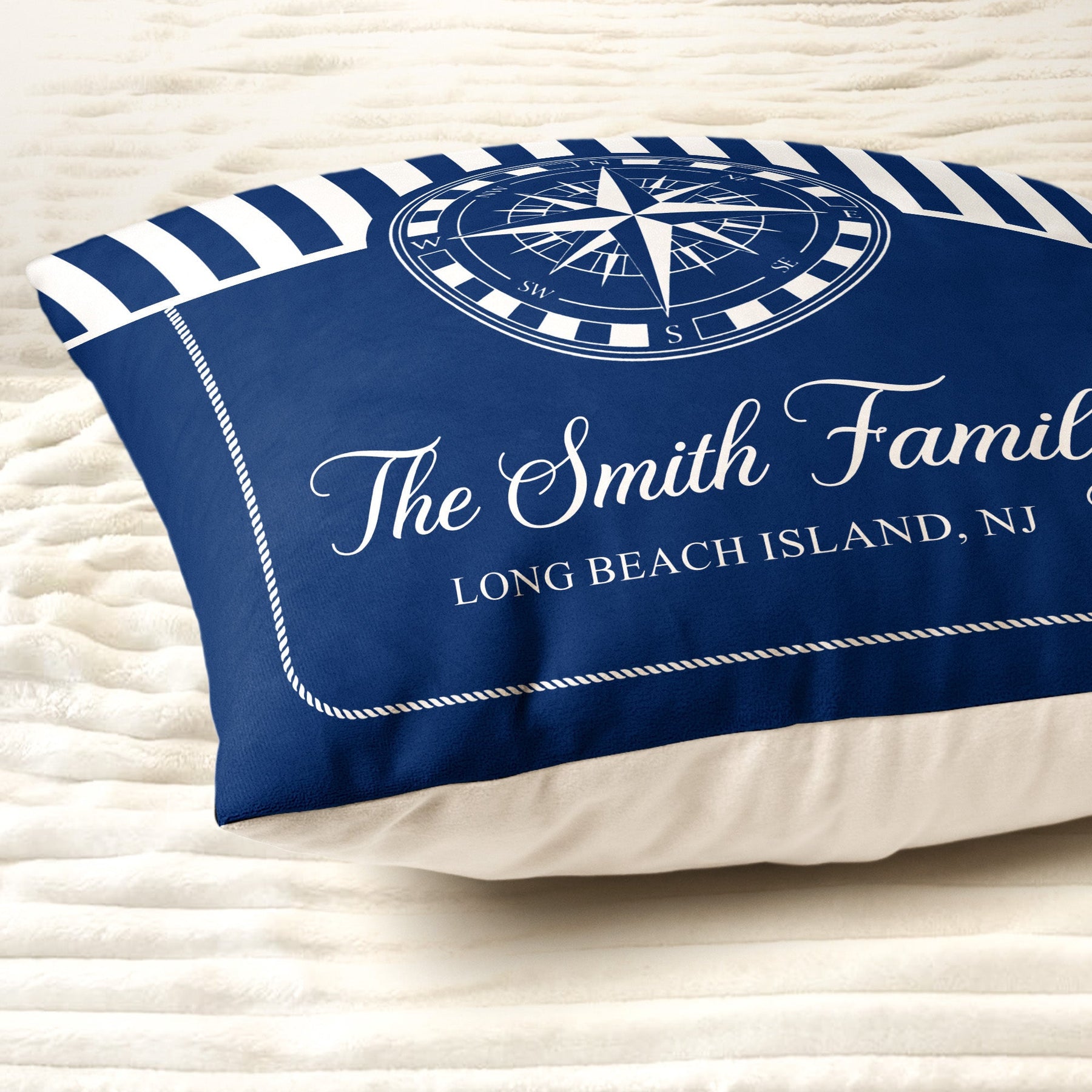 Custom Boat Name, Nautical, Anchor - Personalized Pillows