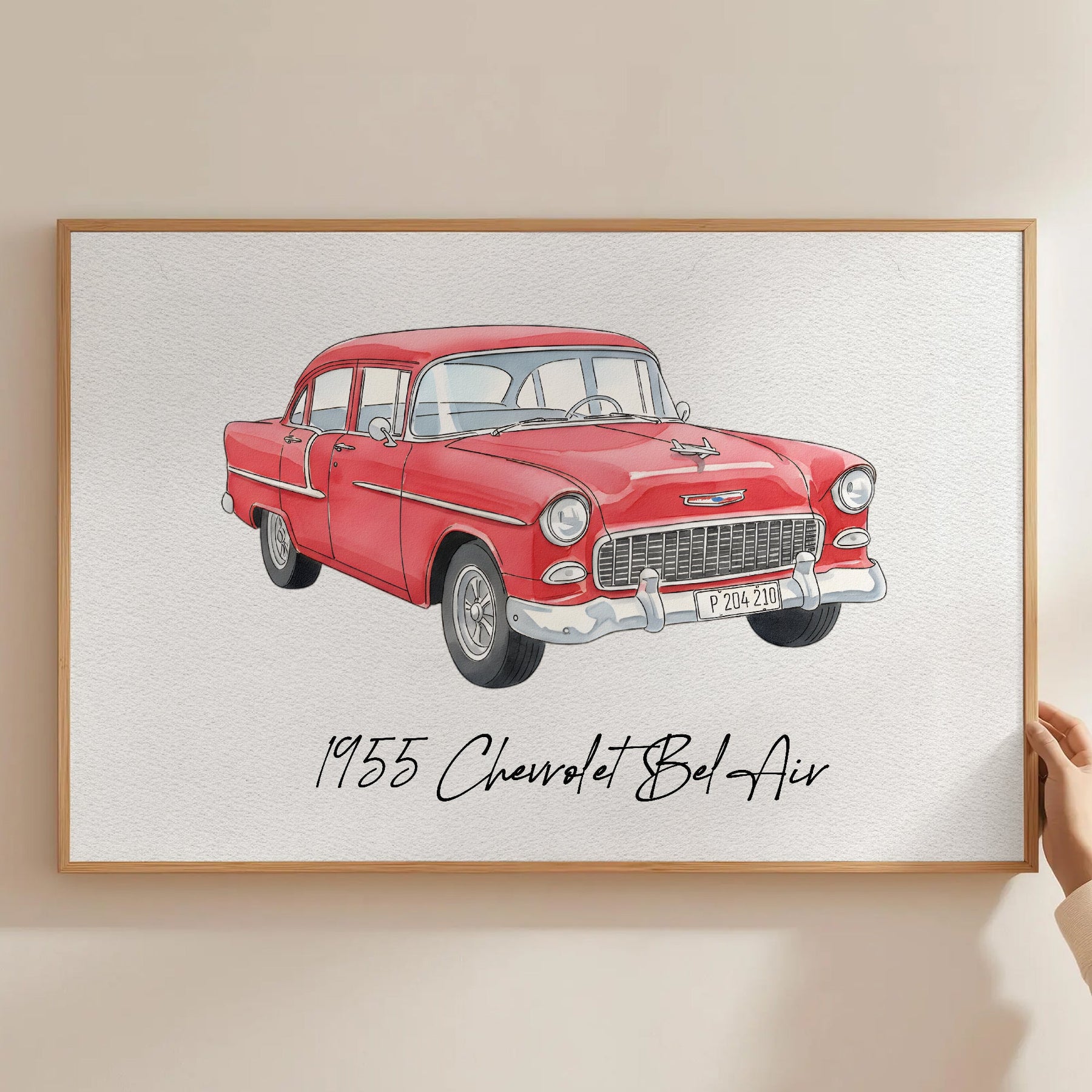 Custom Car Photo Watercolor Art Father's Day, Birthday Gift For Dad, Husband - Personalized Poster