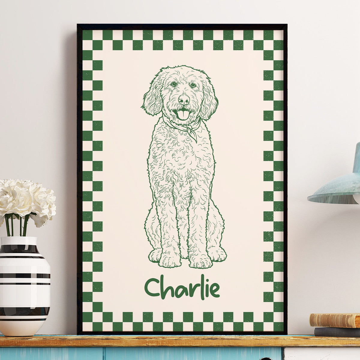Custom Funky Pet Portrait Retro Pet Prints Gift - Personalized Poster